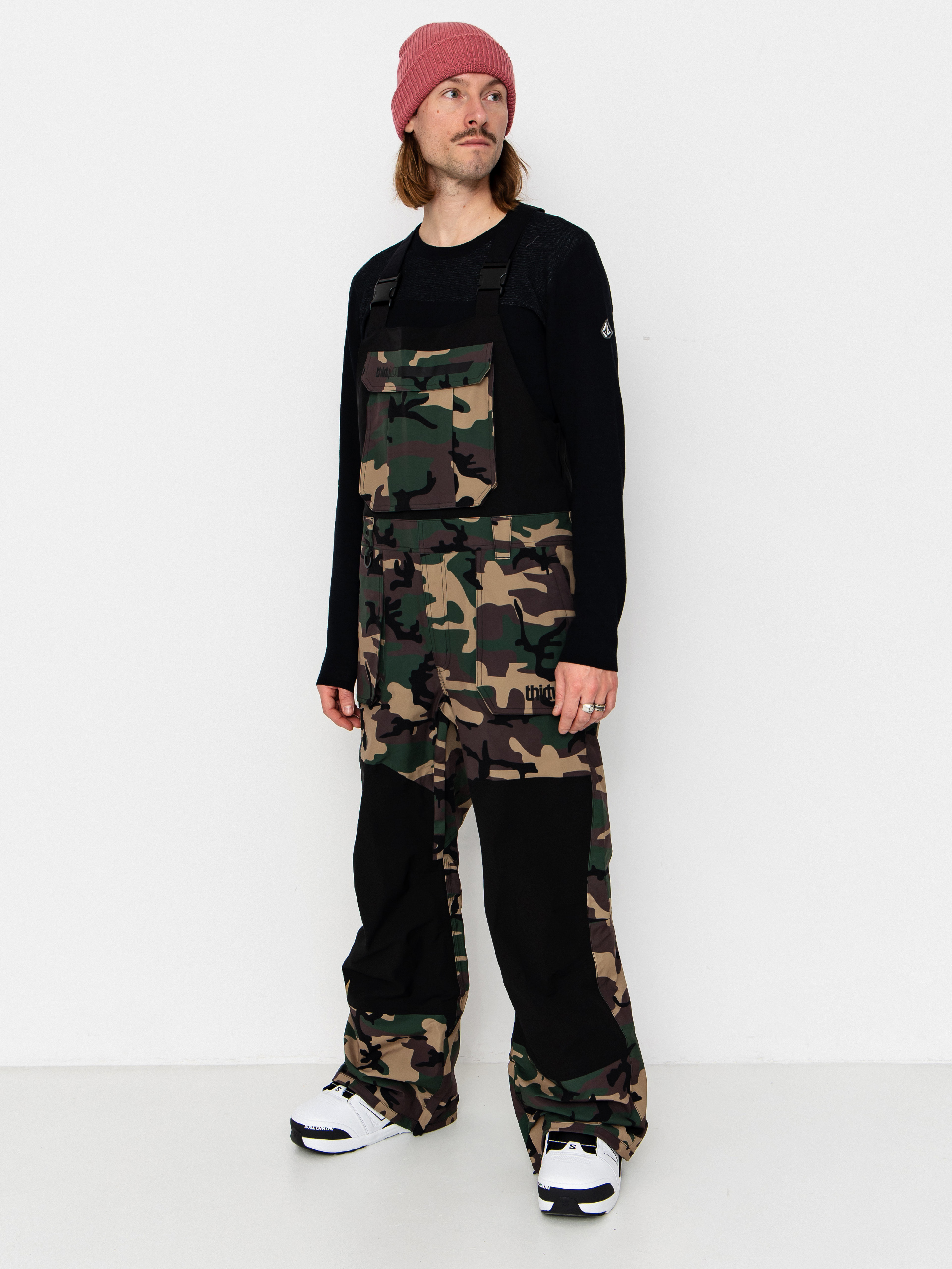 Чоловічі Сноубордичні штани ThirtyTwo Basement Bib (camo)