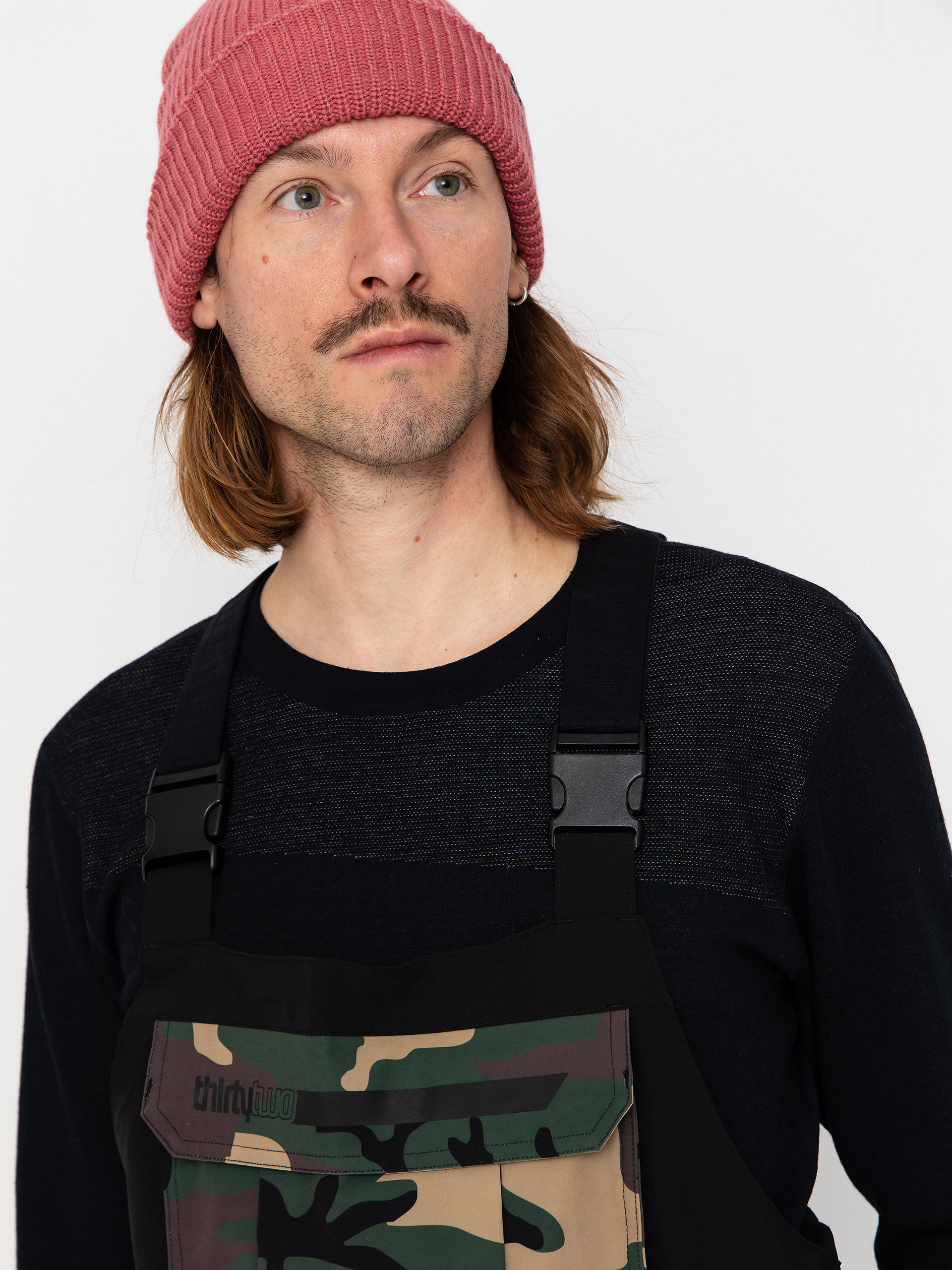 Чоловічі Сноубордичні штани ThirtyTwo Basement Bib (camo)