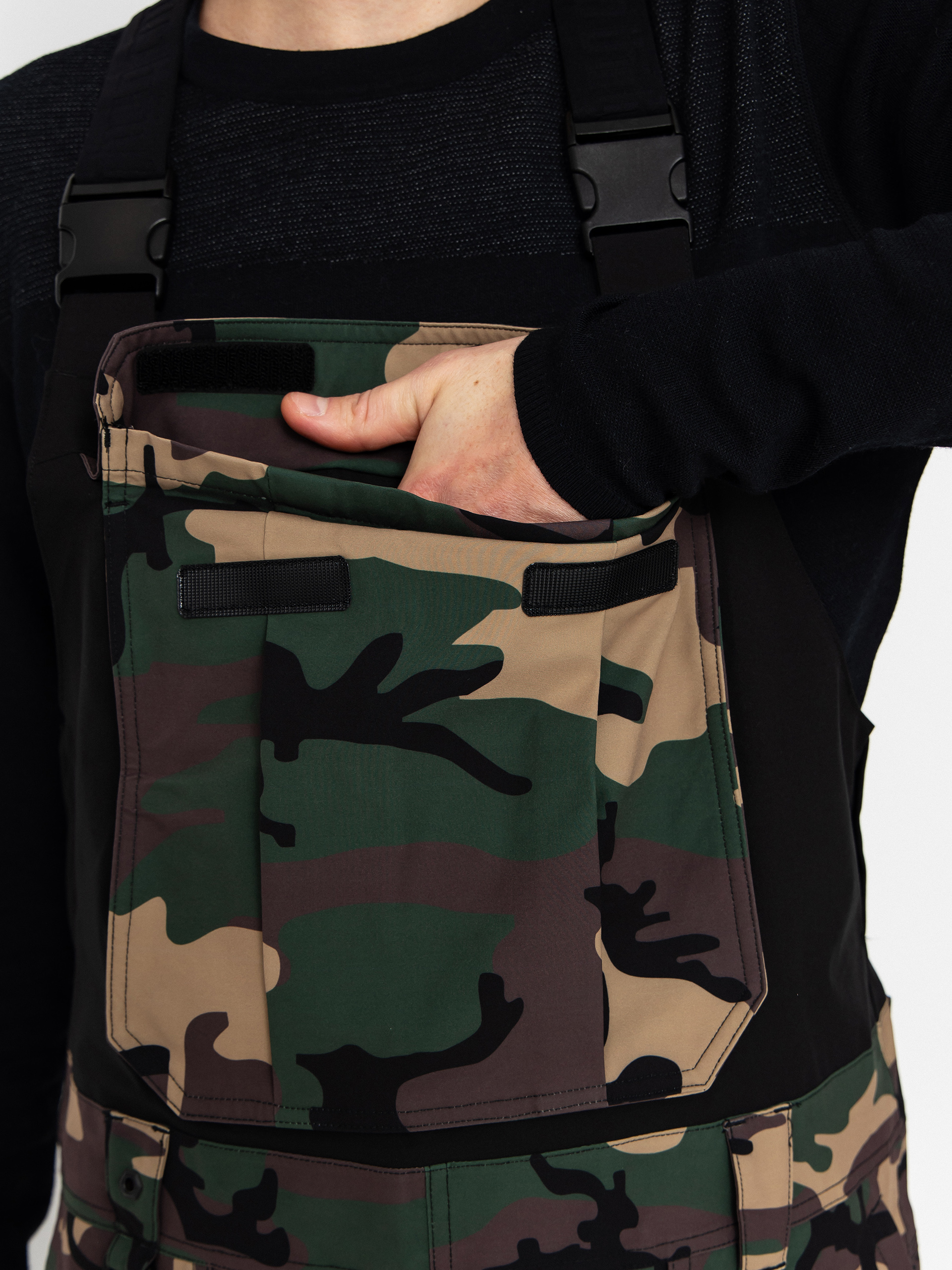 Чоловічі Сноубордичні штани ThirtyTwo Basement Bib (camo)