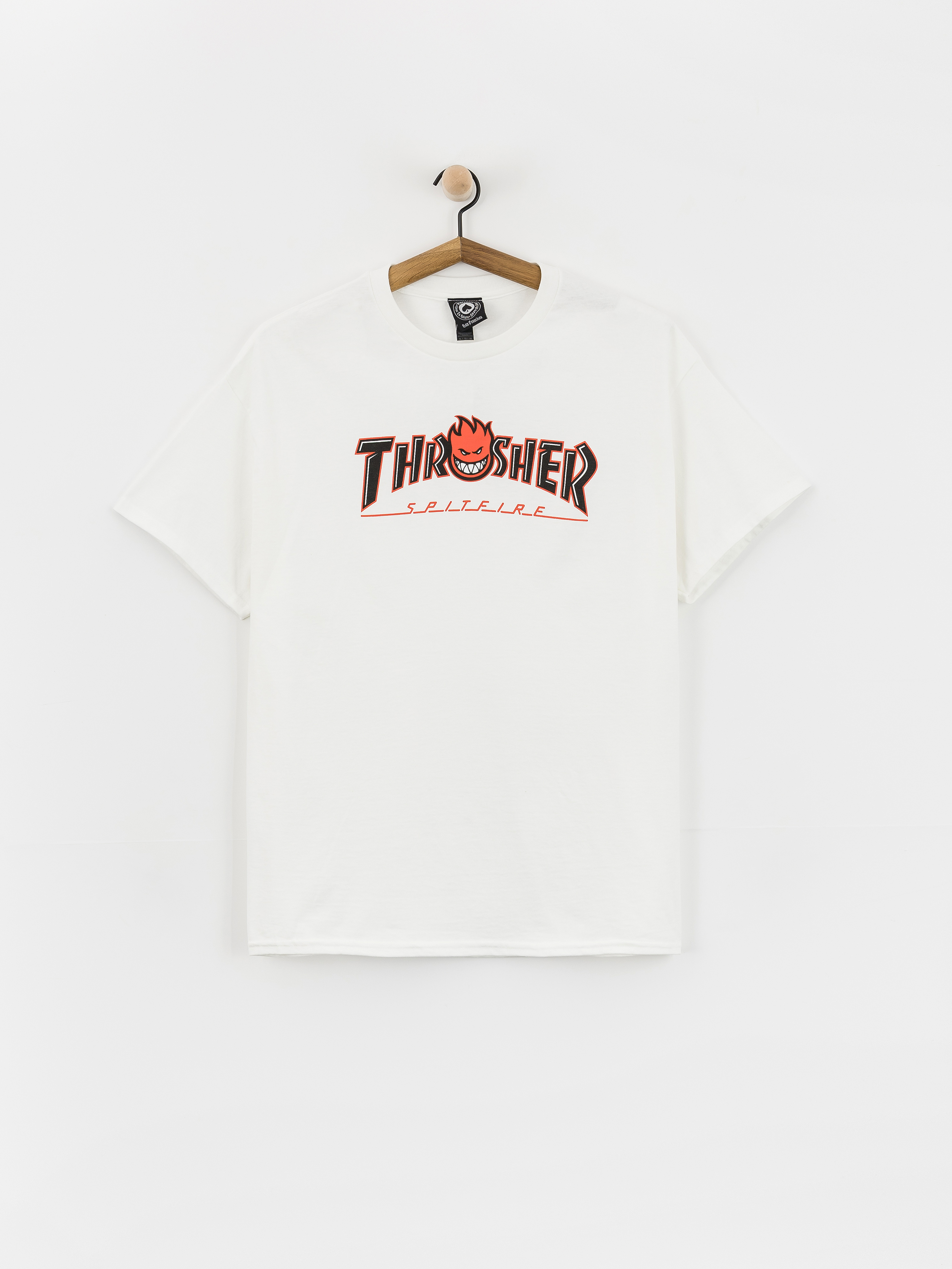 Футболка Thrasher x Spitfire Big Head Outline (white)