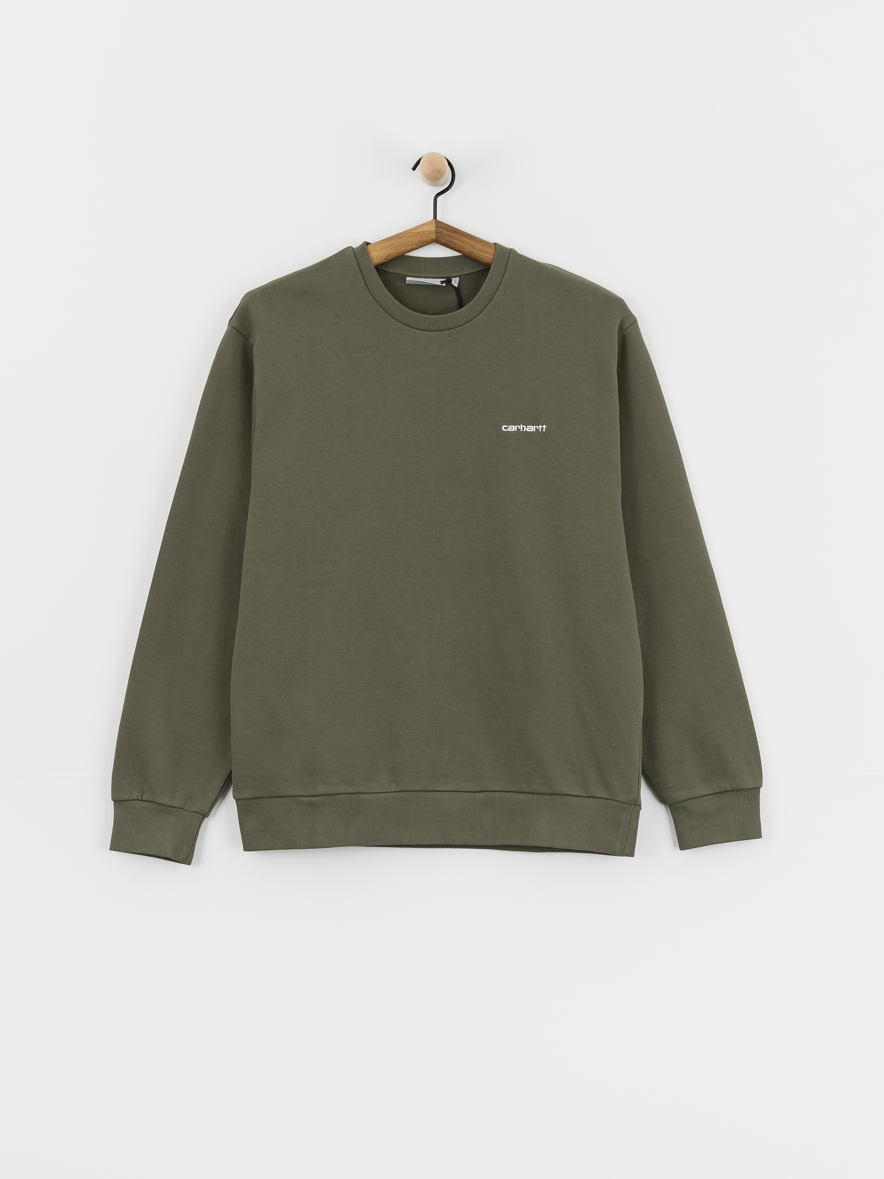 Світшот Carhartt WIP Script Embroidery (leaf/white)