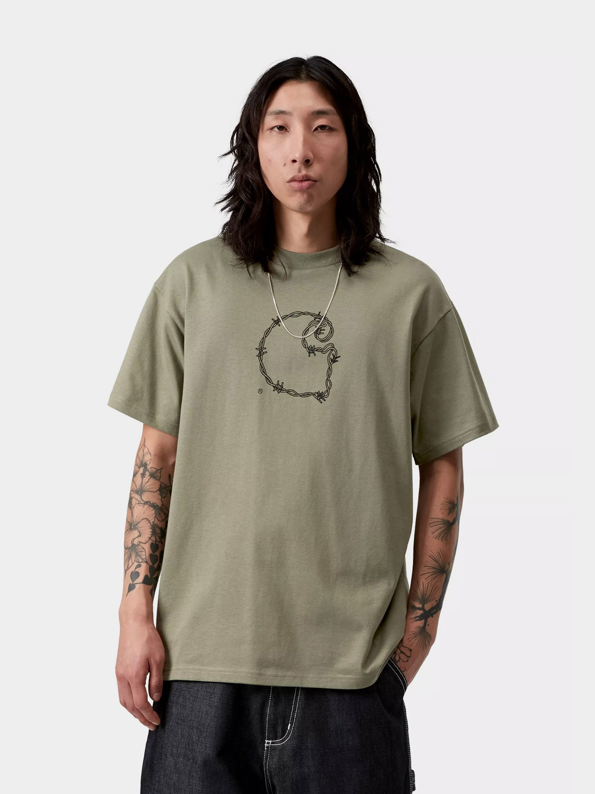 Футболка Carhartt WIP Barbwire C (dollar green)
