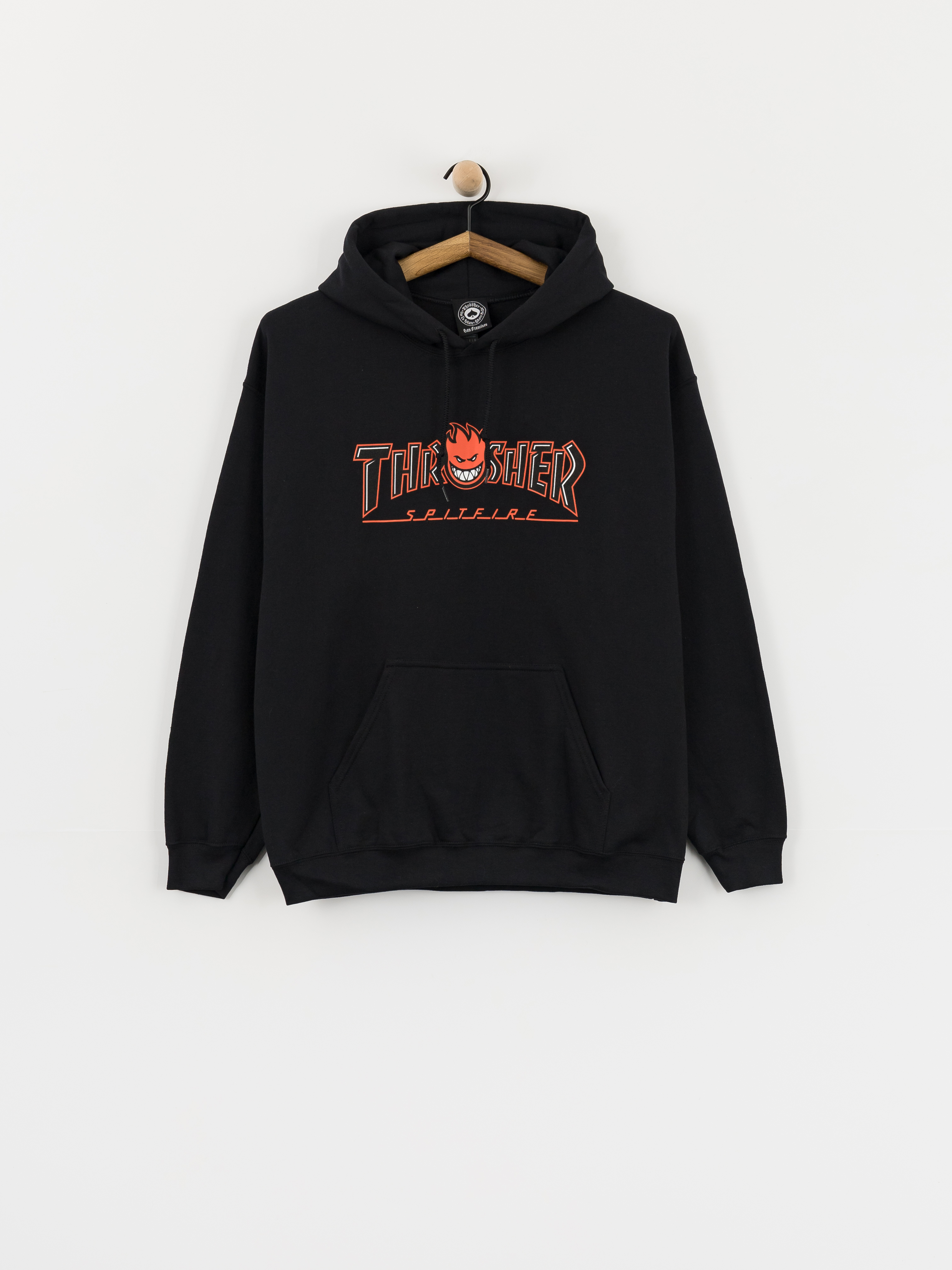 u0425u0443u0434u0456 Thrasher x Spitfire Big Head Outline HD (black)