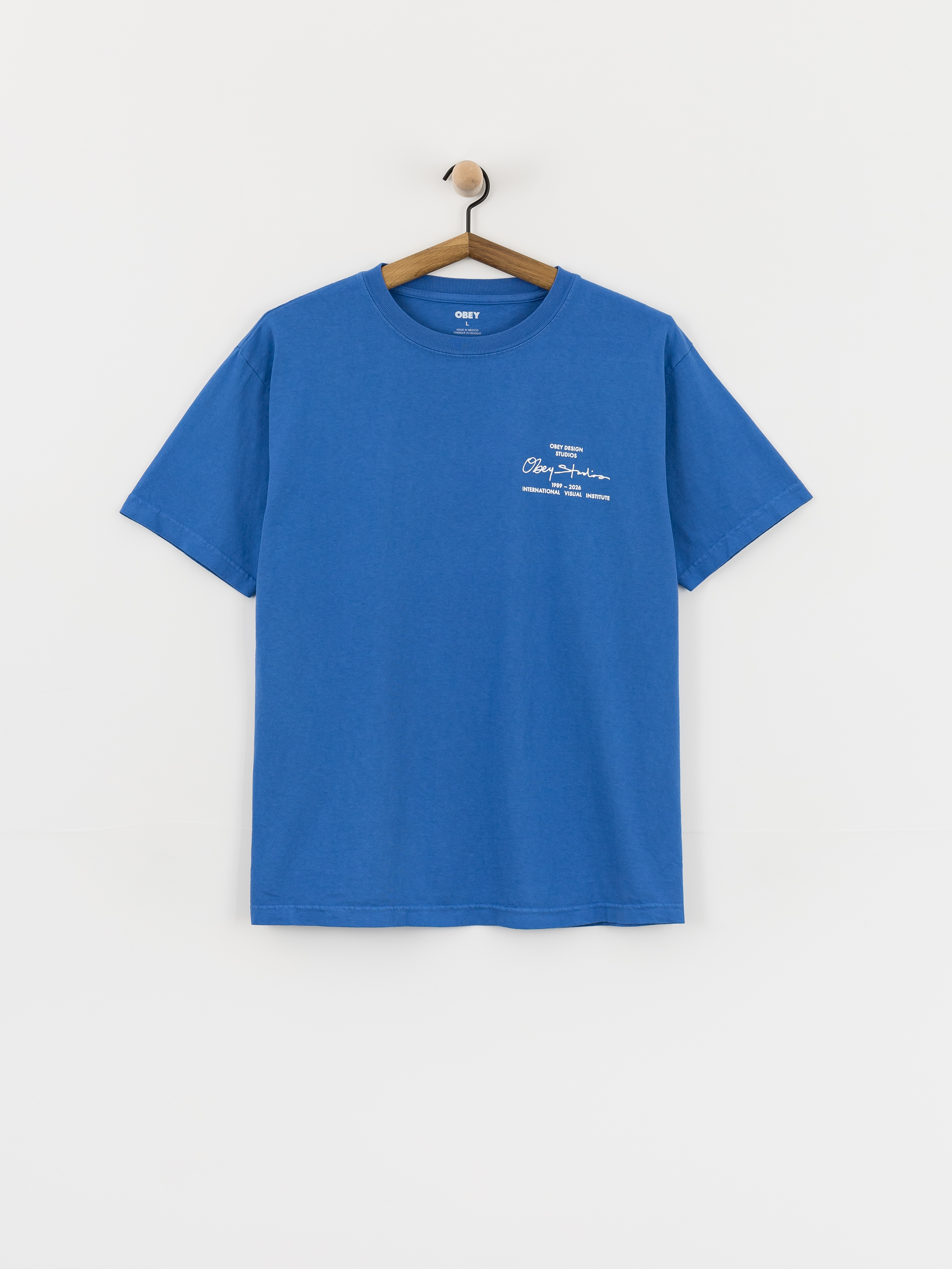 Футболка OBEY Institute (pigment electric indigo)