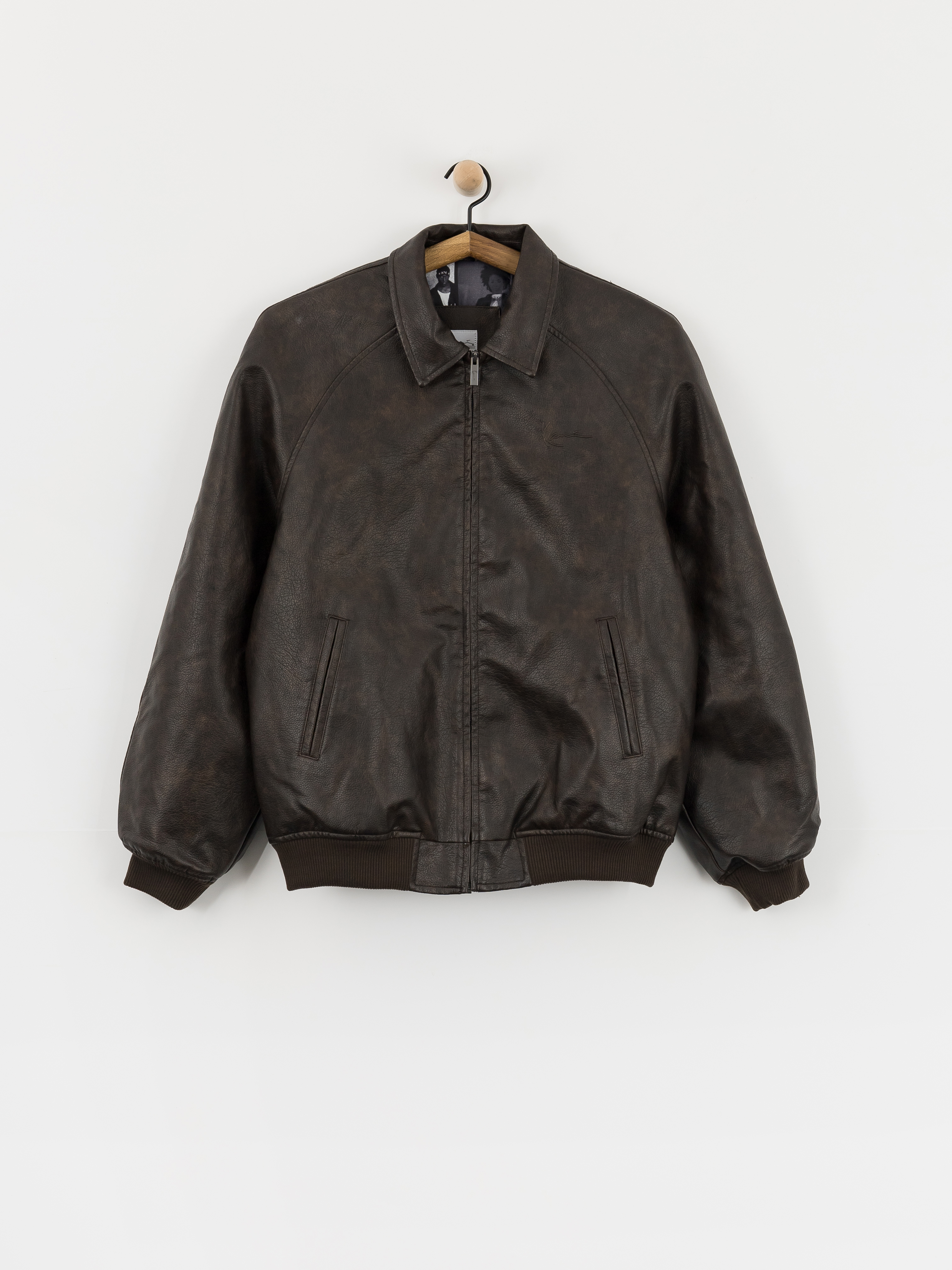 Куртка Karl Kani Signature Pu Leather Bomber - коричневий (brown)