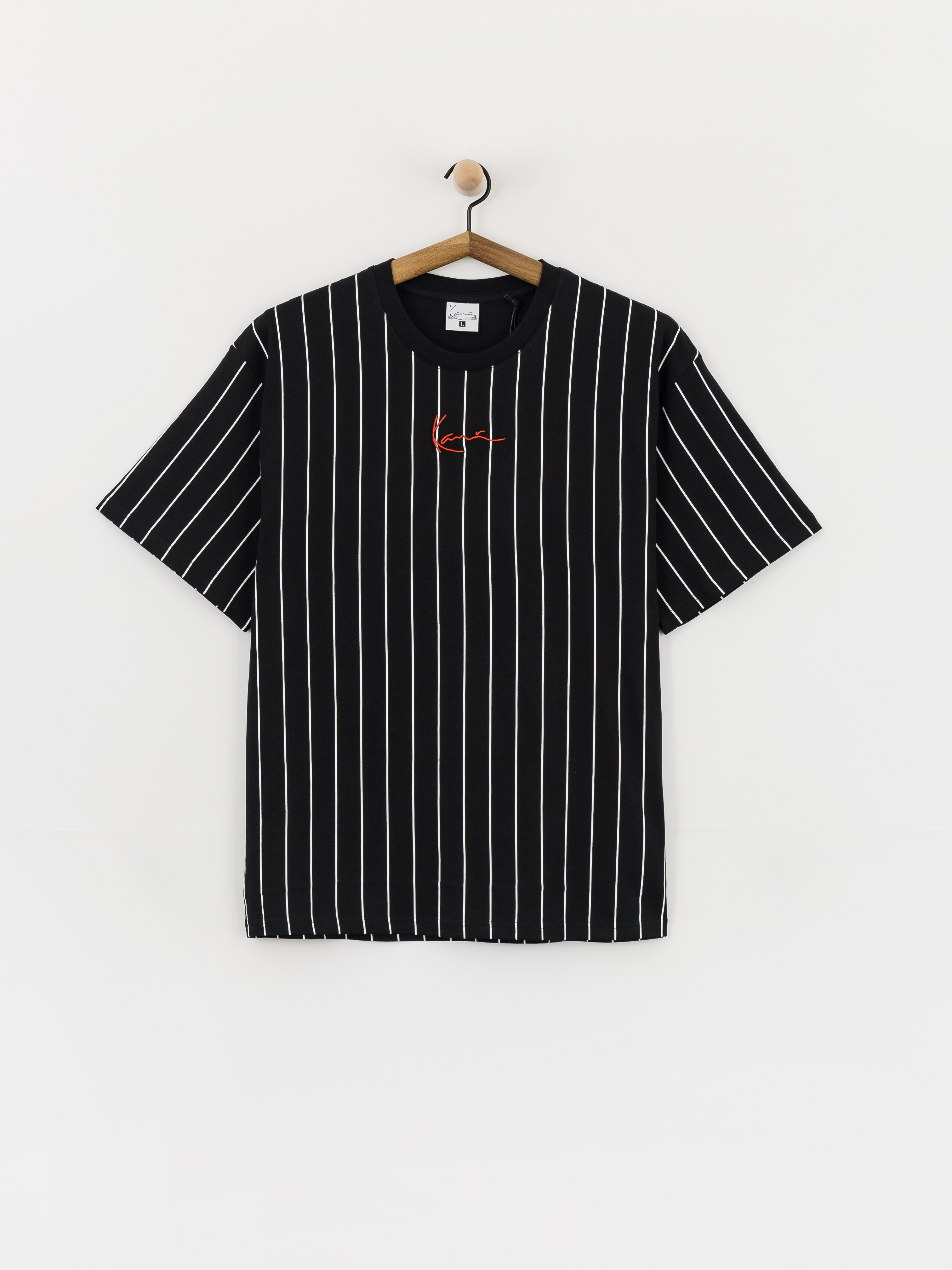 Футболка Karl Kani Small Signature Pinstripe - чорний (black/white)