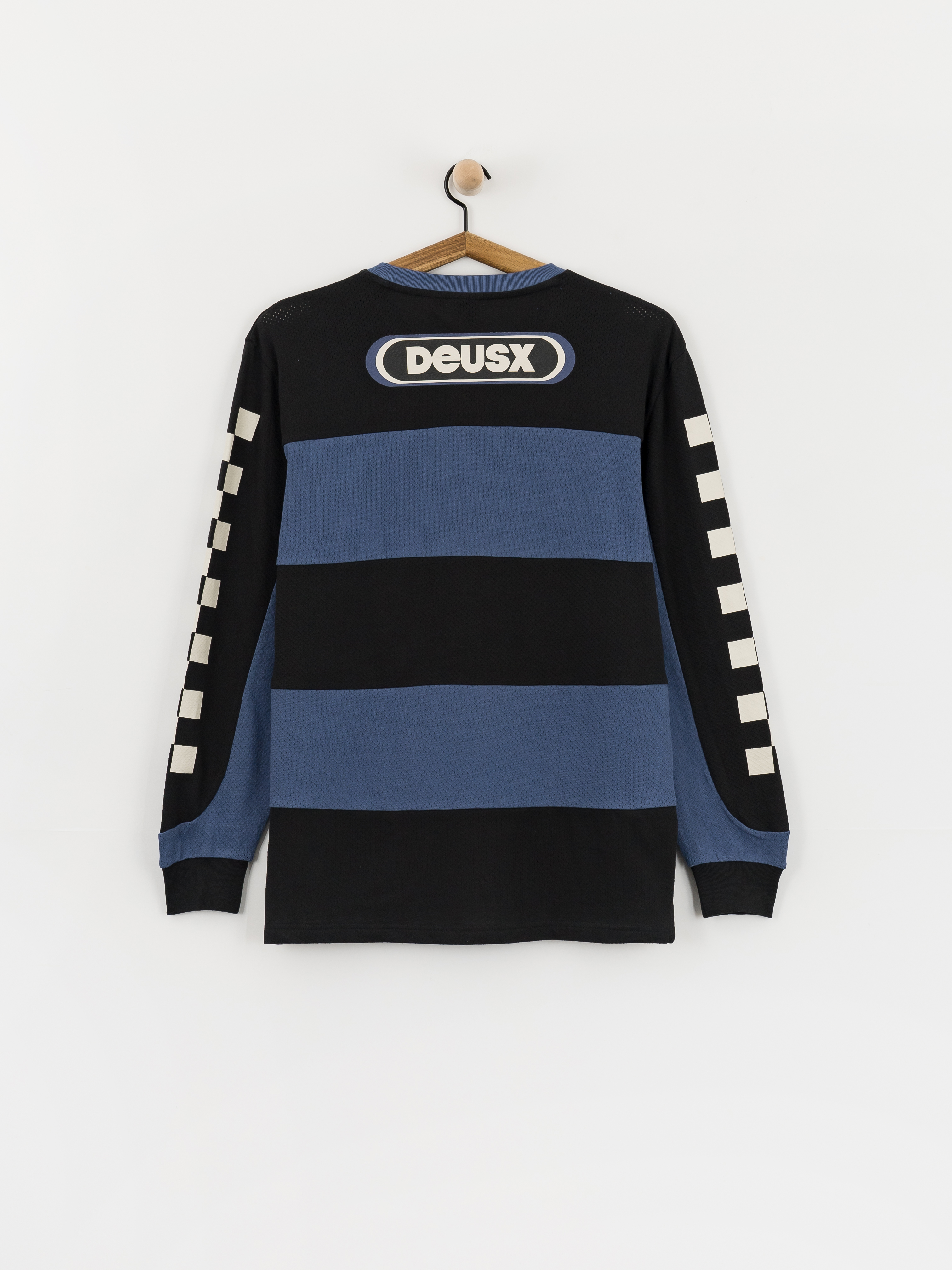 Лонгслів Deus Ex Machina Vilander Moto Jersey (mechanic blue combo)