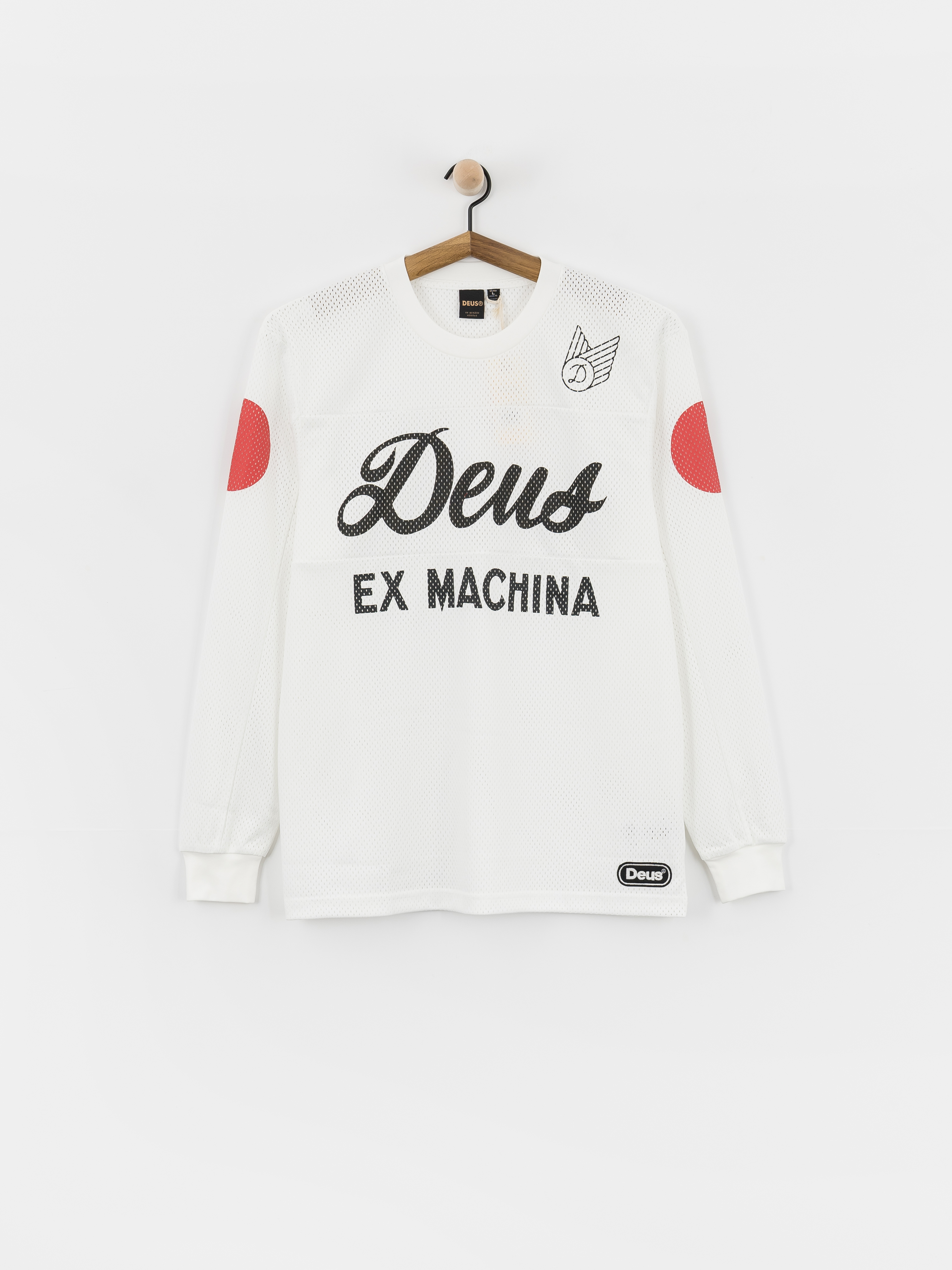 Sportowe Deus Ex Machina Longsleeve Saber Moto Jersey (vintage white)