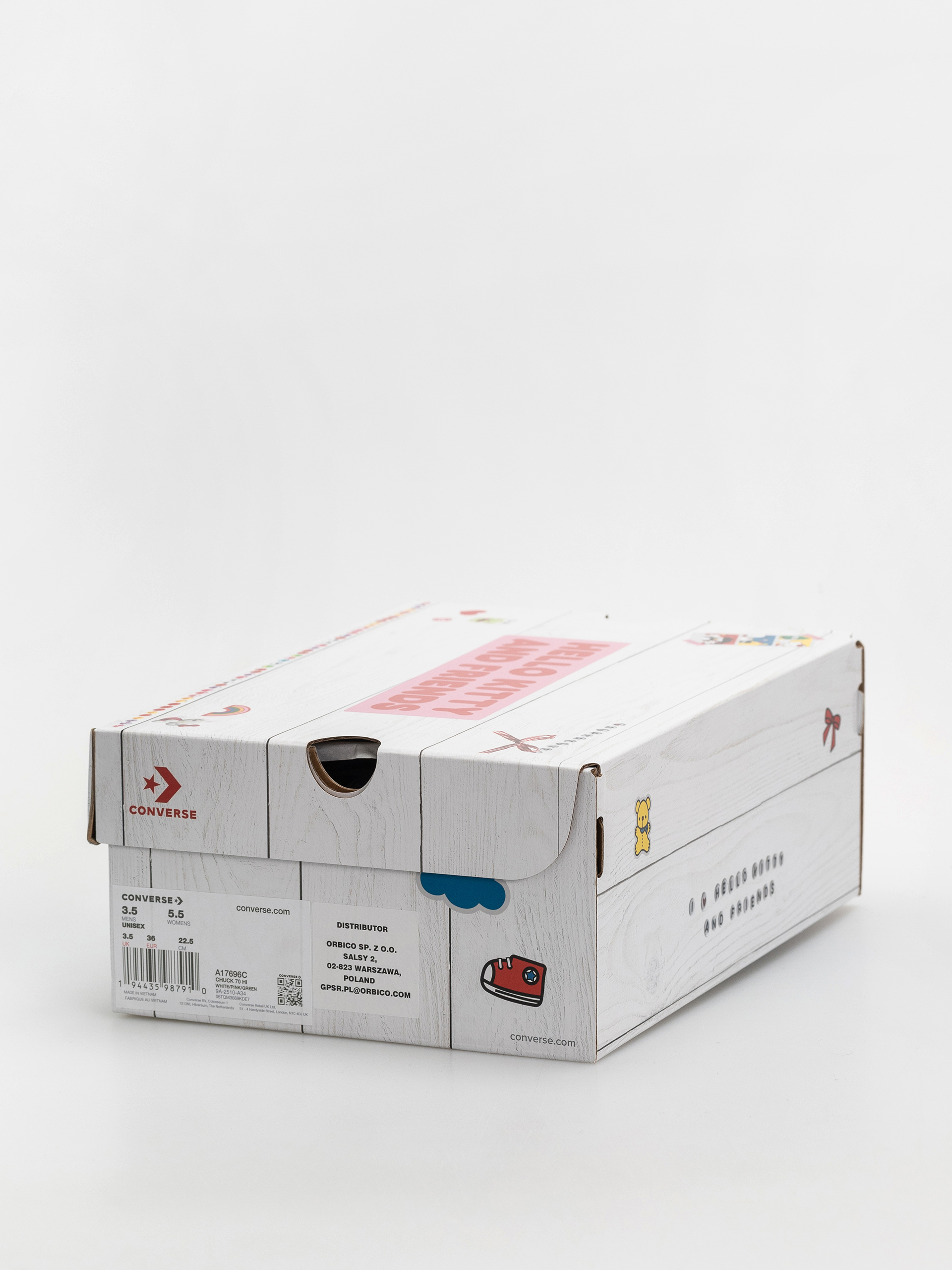 Кеди Converse Chuck 70 Hi (white/pink/green)