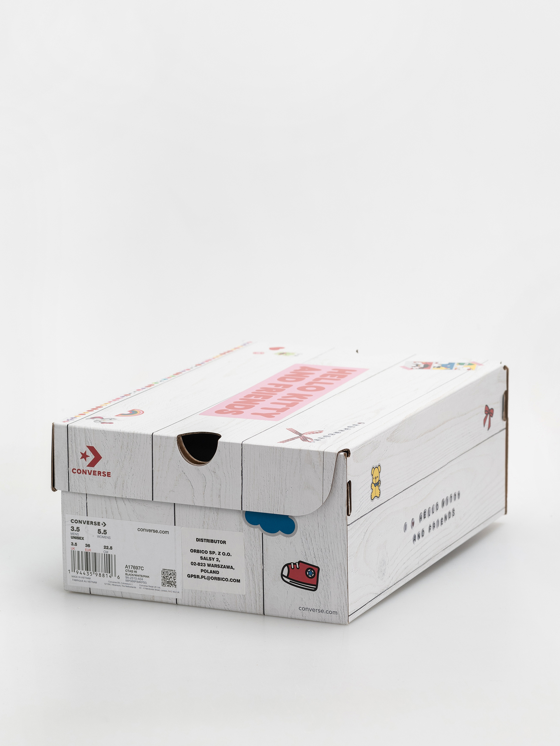 Кеди Converse Chuck Taylor All Star Hi (black/white/pink)