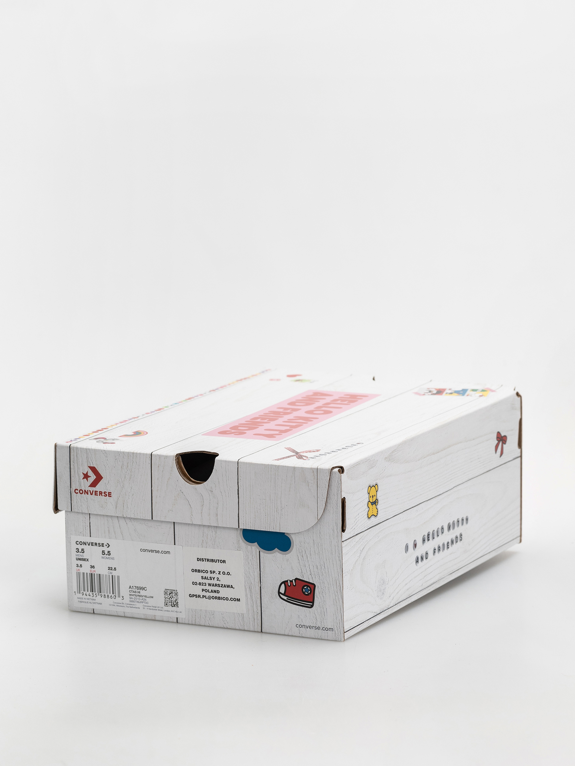 Кеди Converse Chuck Taylor All Star Hi (white/red/yellow)