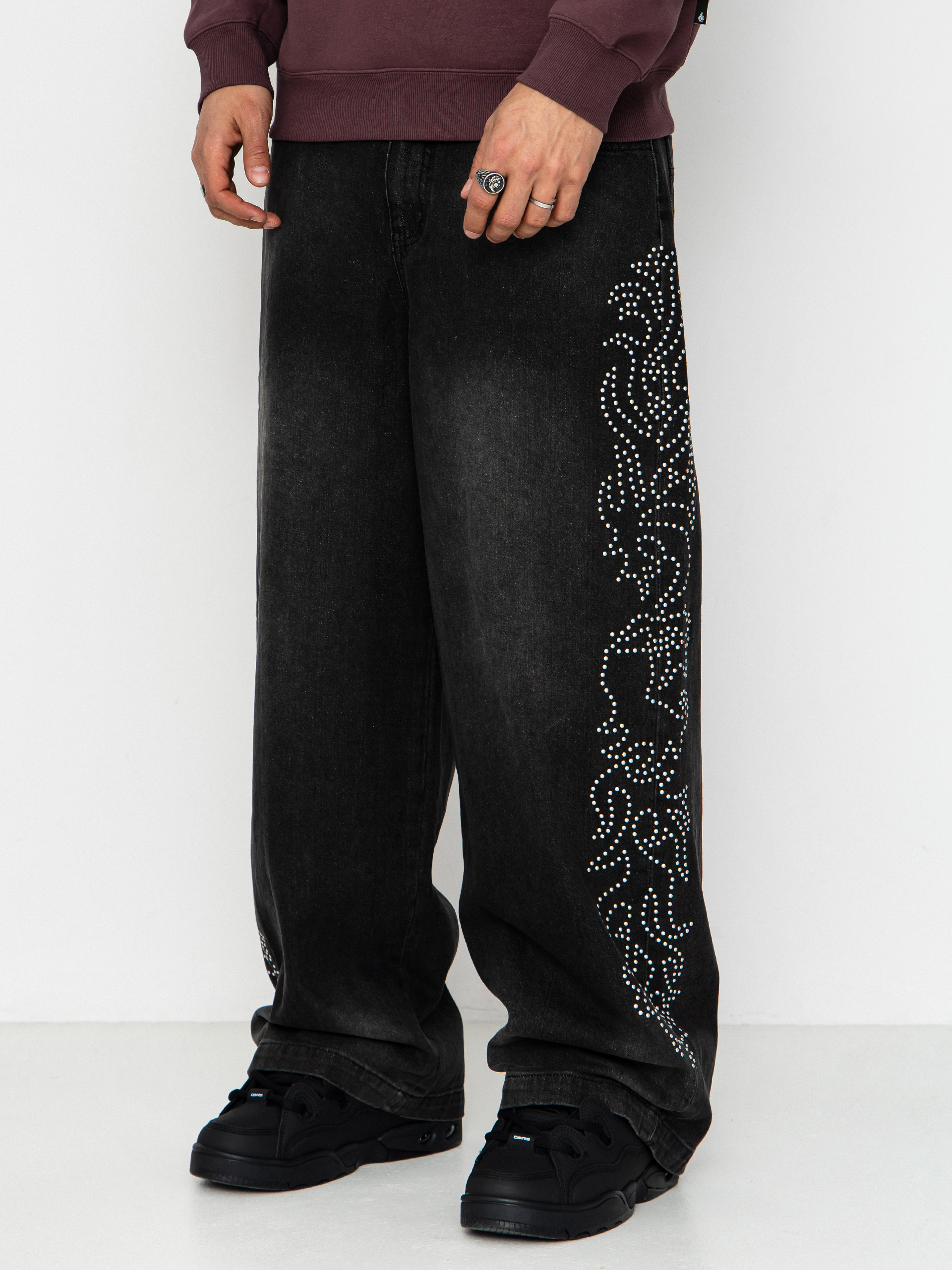Штани RipNDip Pretty Flacko Extra Wide Leg (black vintage wash denim)