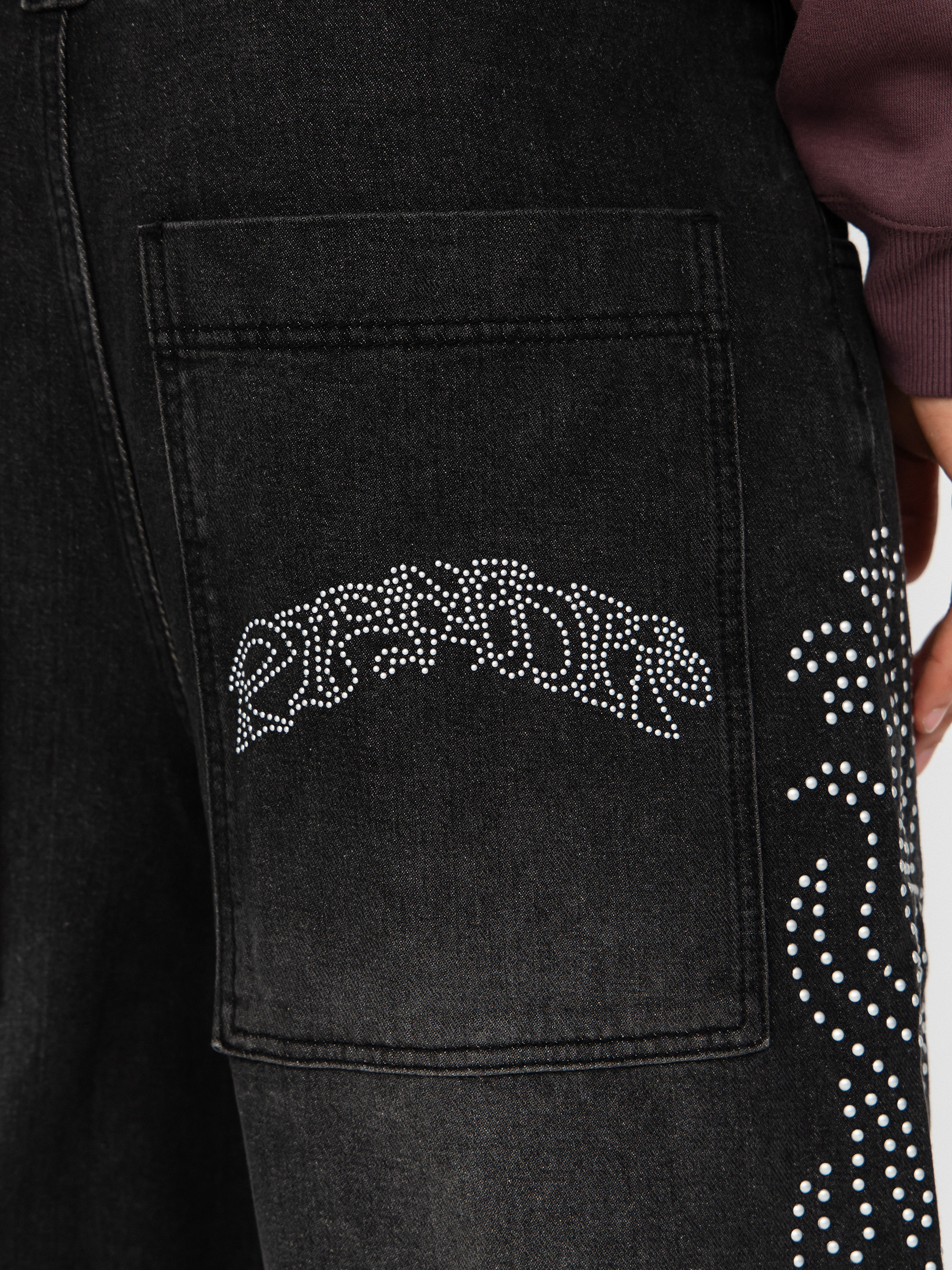 Штани RipNDip Pretty Flacko Extra Wide Leg (black vintage wash denim)