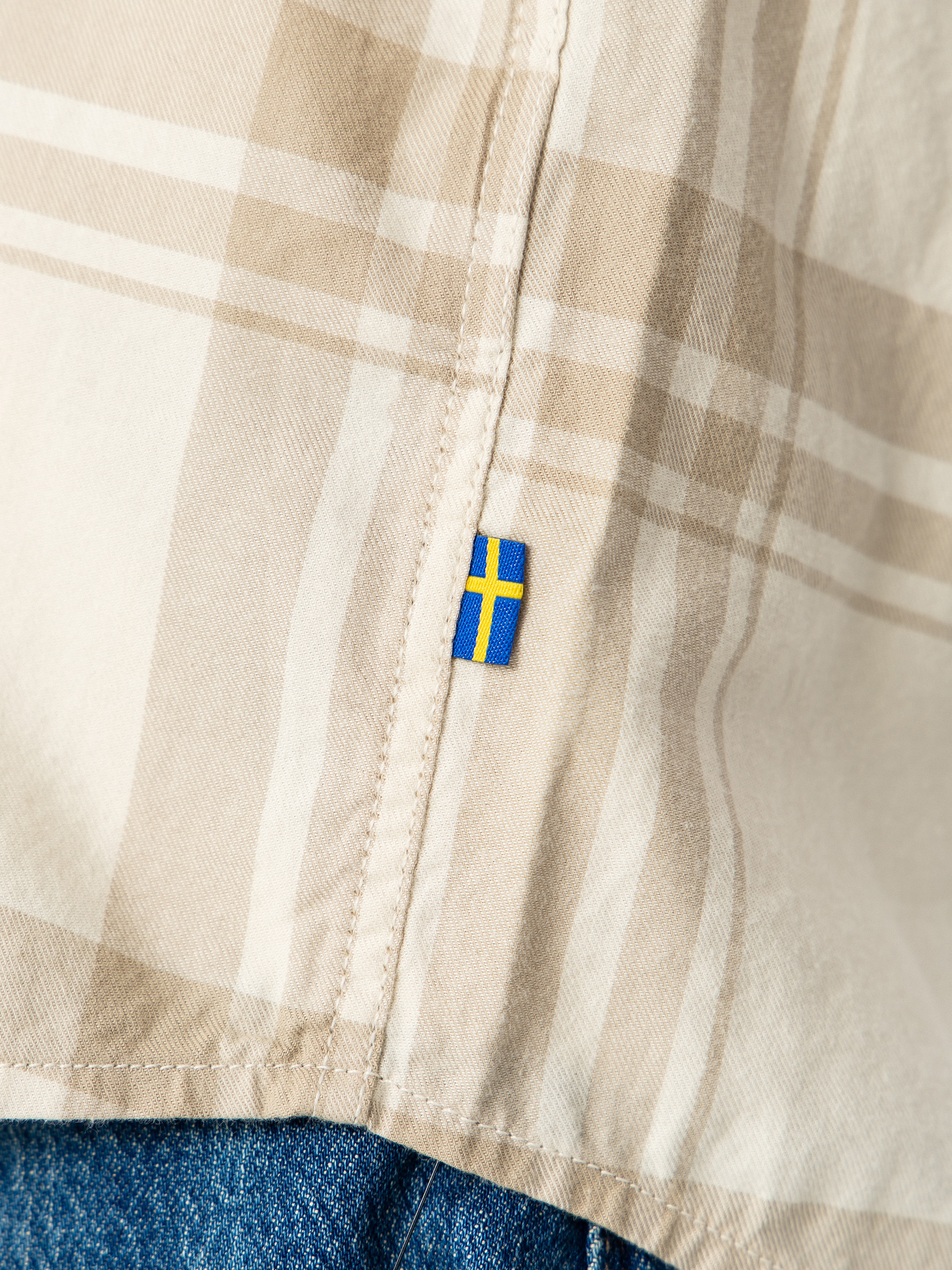 Сорочка Fjallraven Ovik Lite Flannel (chalk white/fossil)