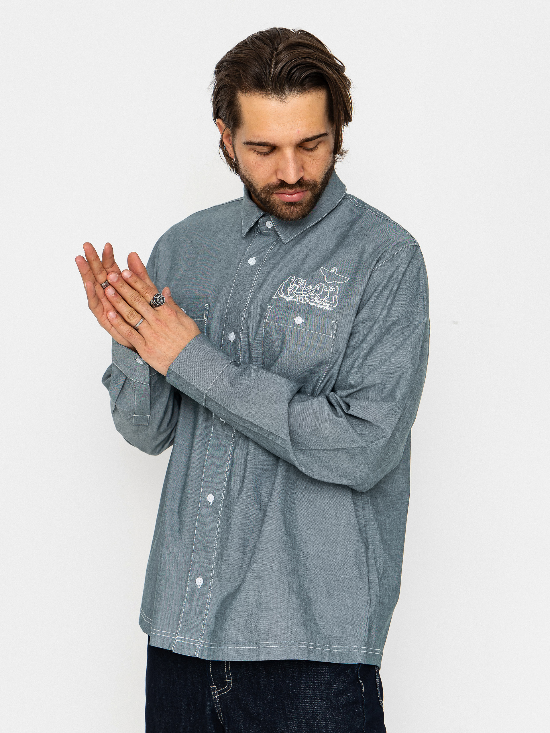 Сорочка adidas Gonz Button (aurivy/white)