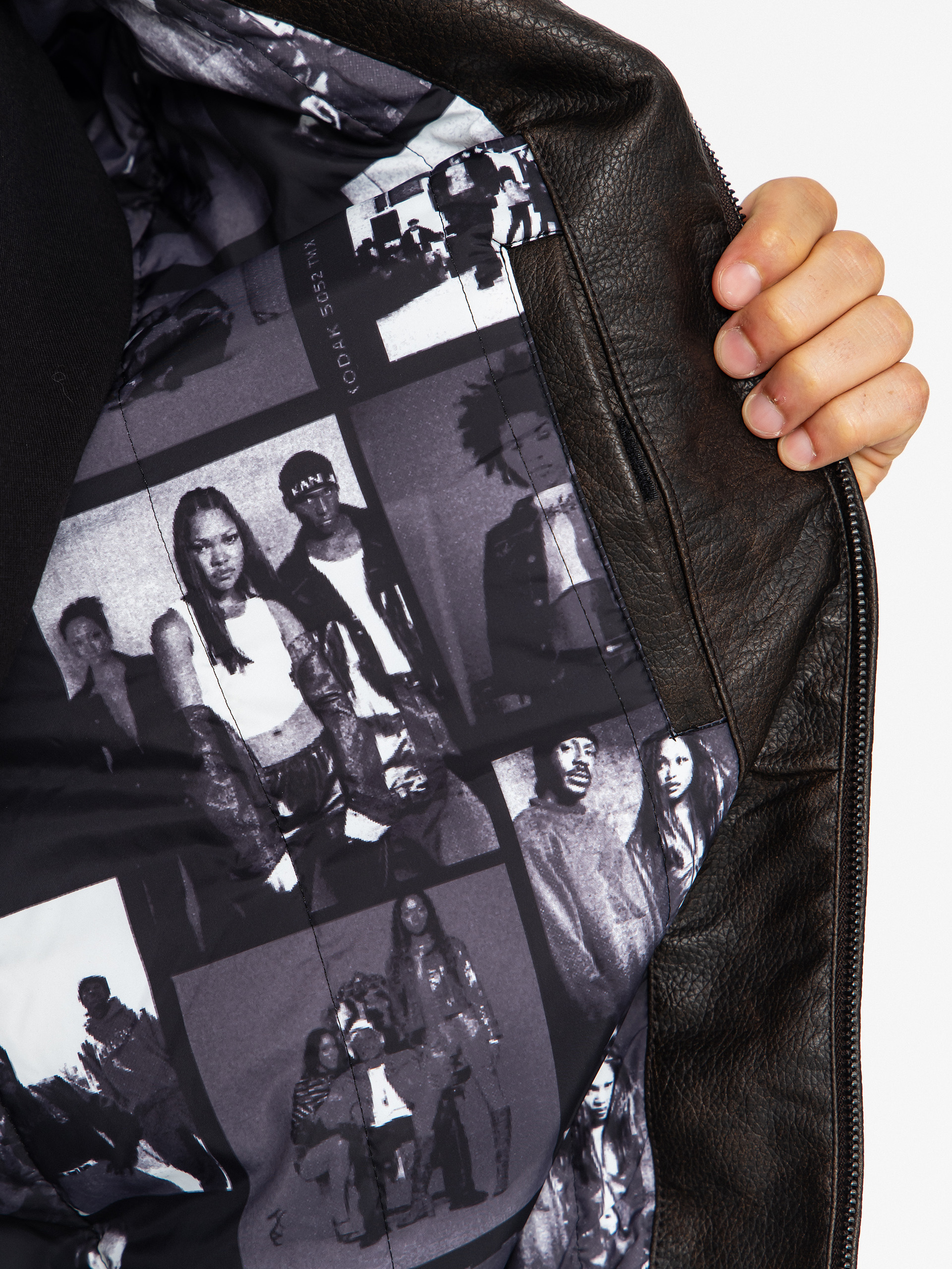 Куртка Karl Kani Signature Pu Leather Bomber (brown)