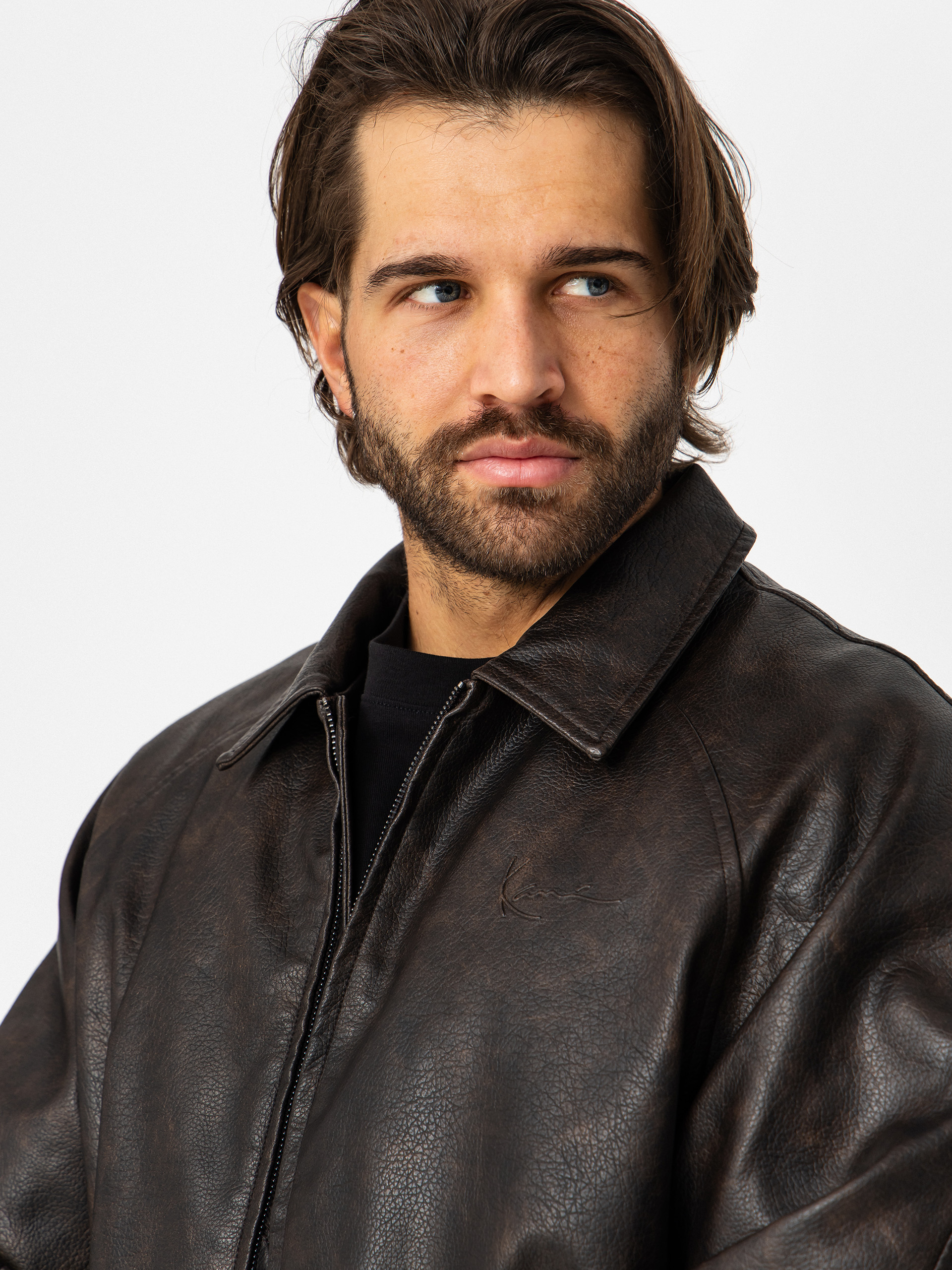 Куртка Karl Kani Signature Pu Leather Bomber (brown)