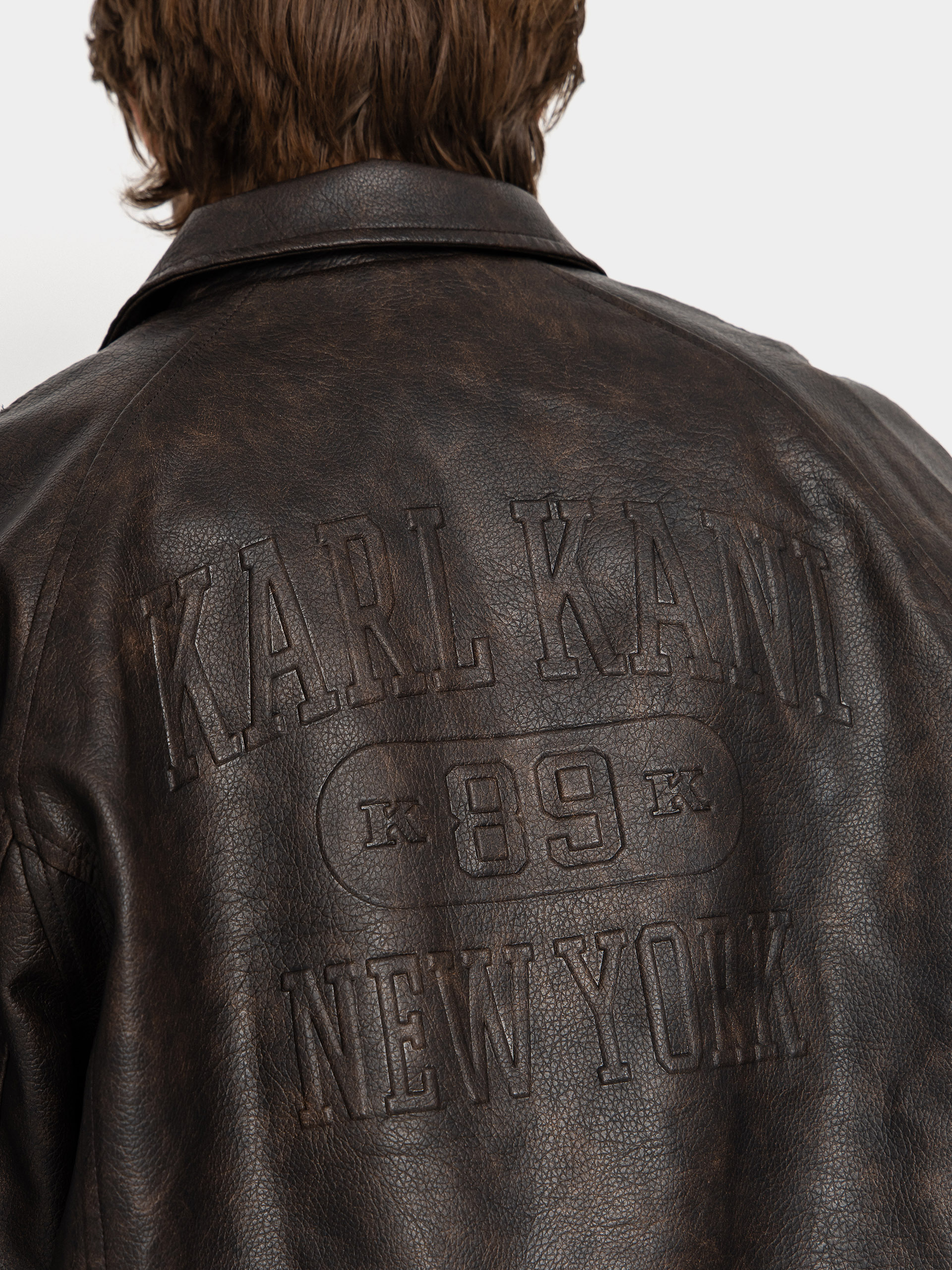 Куртка Karl Kani Signature Pu Leather Bomber (brown)