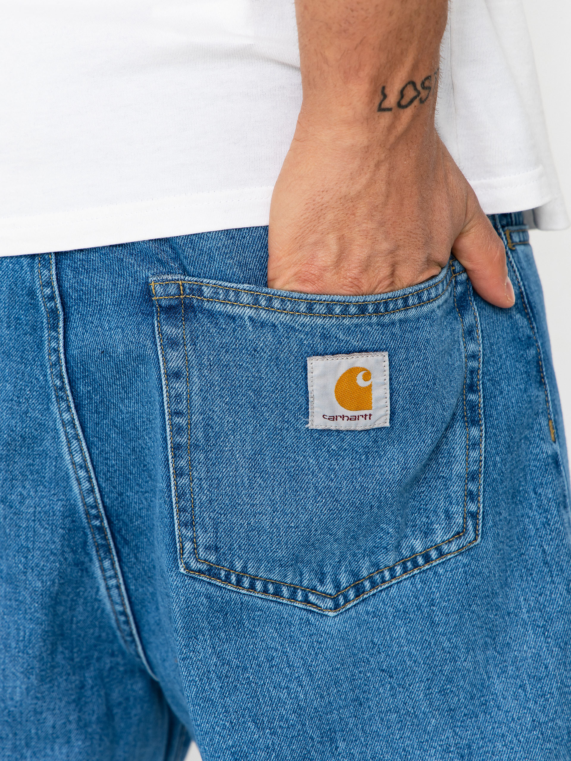 Штани Carhartt WIP Landon (blue heavy stone wash)