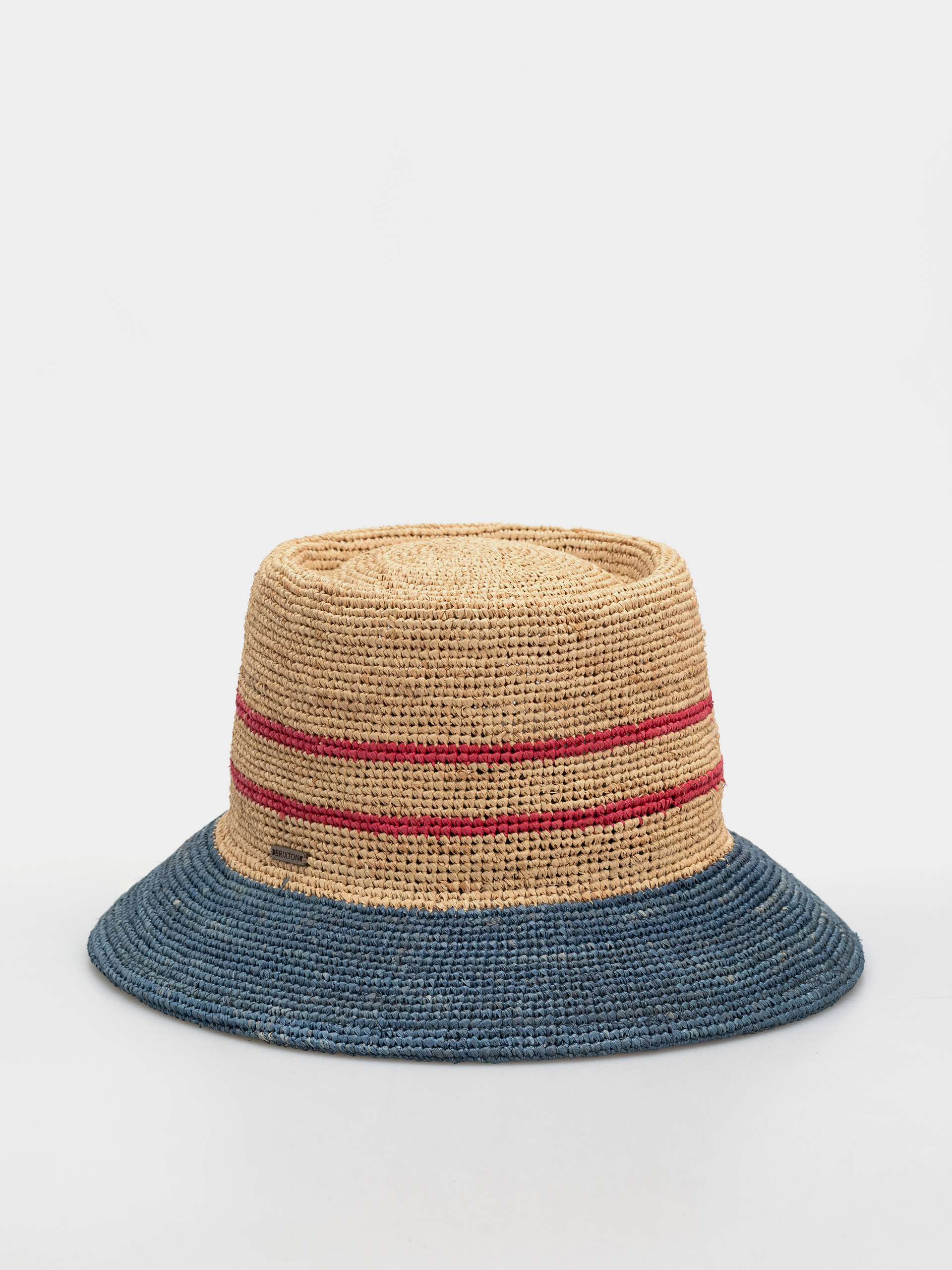 Капелюх Brixton Ellee Straw Bucket Wmn (natural/navy/red)