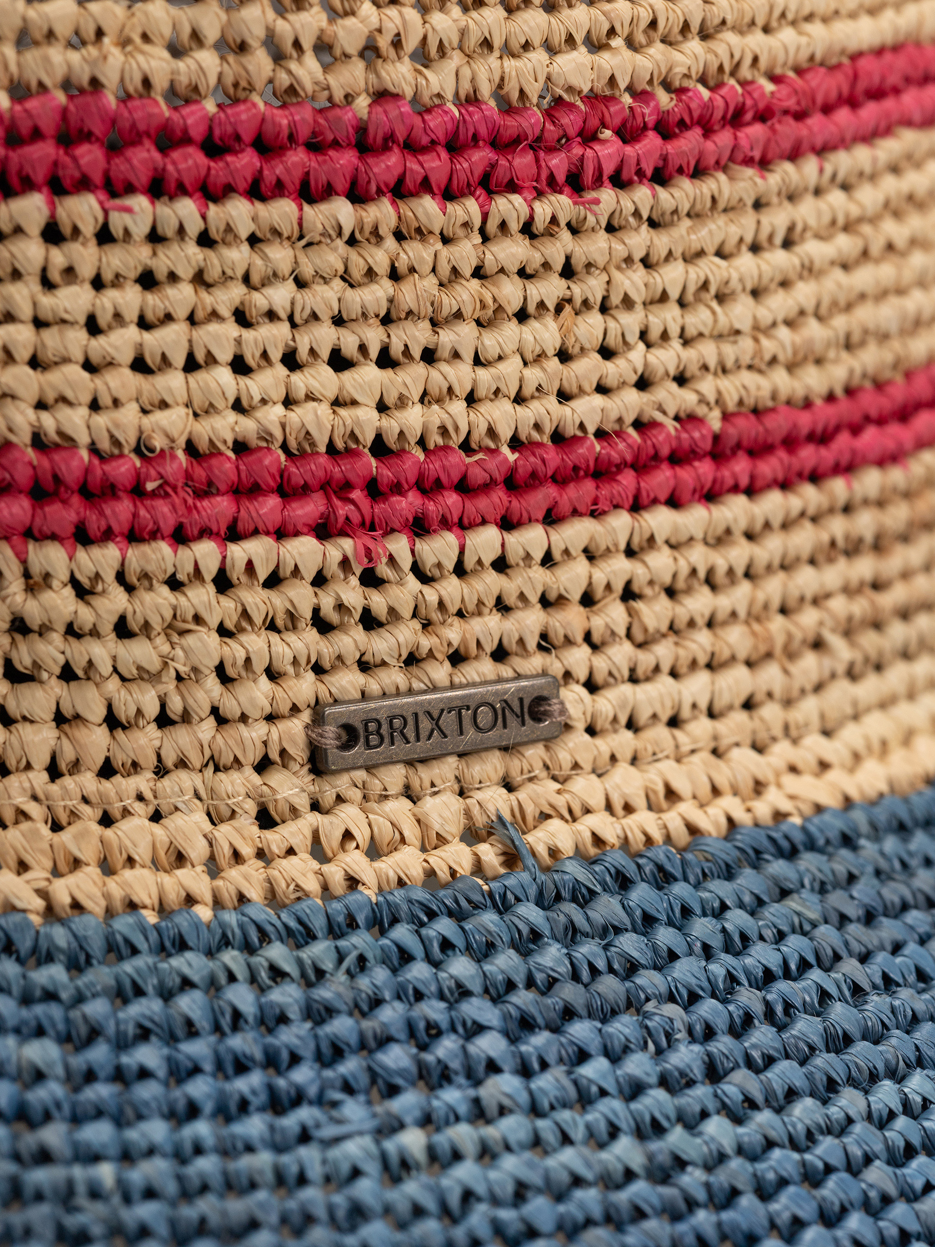 Капелюх Brixton Ellee Straw Bucket Wmn (natural/navy/red)