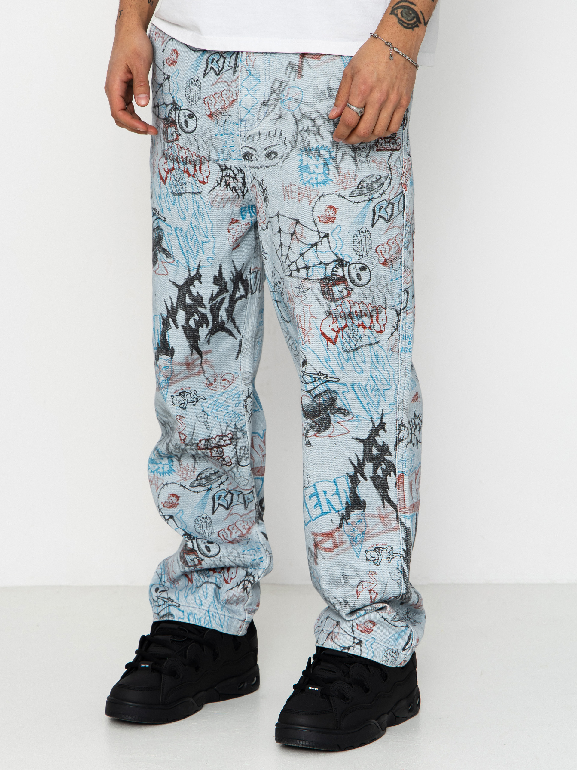 Штани RipNDip Marker Wide Fit (light wash denim)