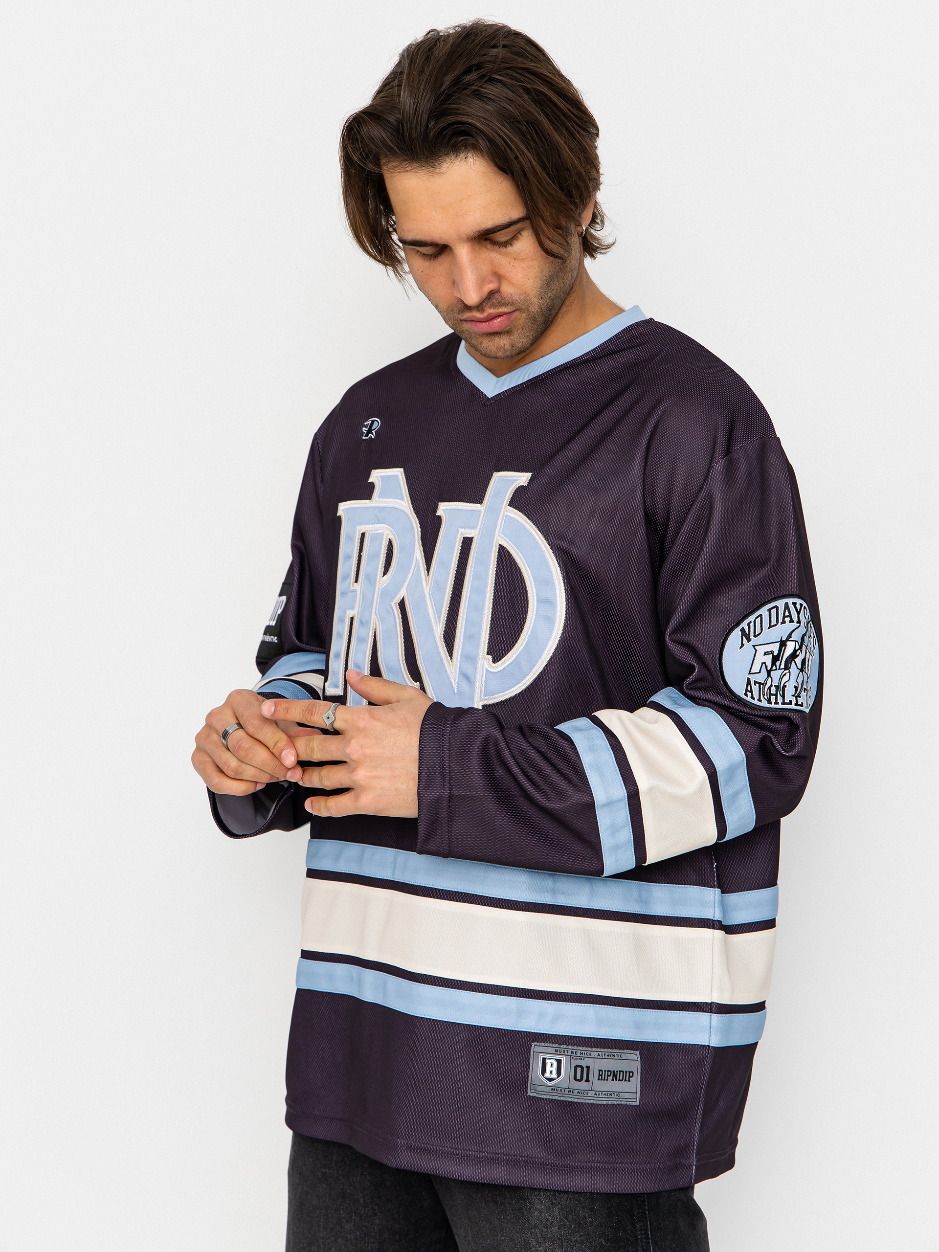 Футболка RipNDip No Days Off Hockey Jersey (plum)