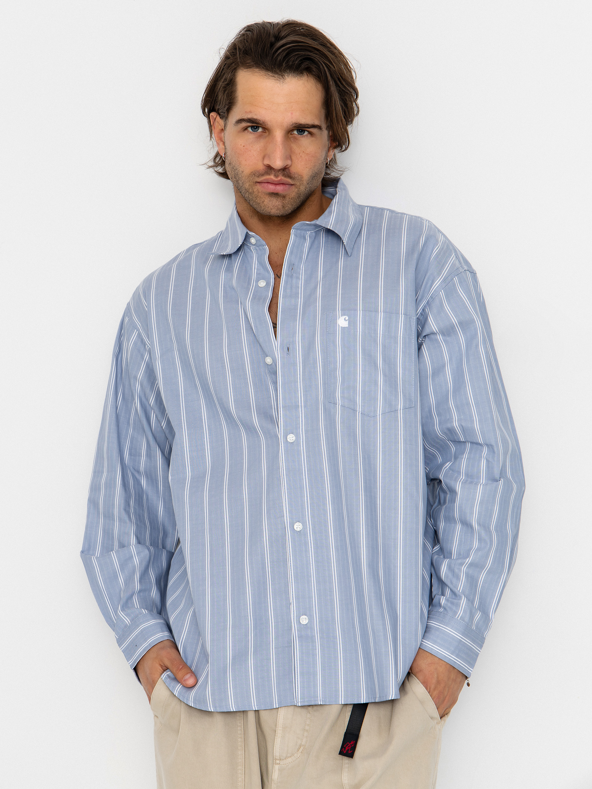 u0421u043eu0440u043eu0447u043au0430 Carhartt WIP Beale (beale stripe/gentle blue/white)