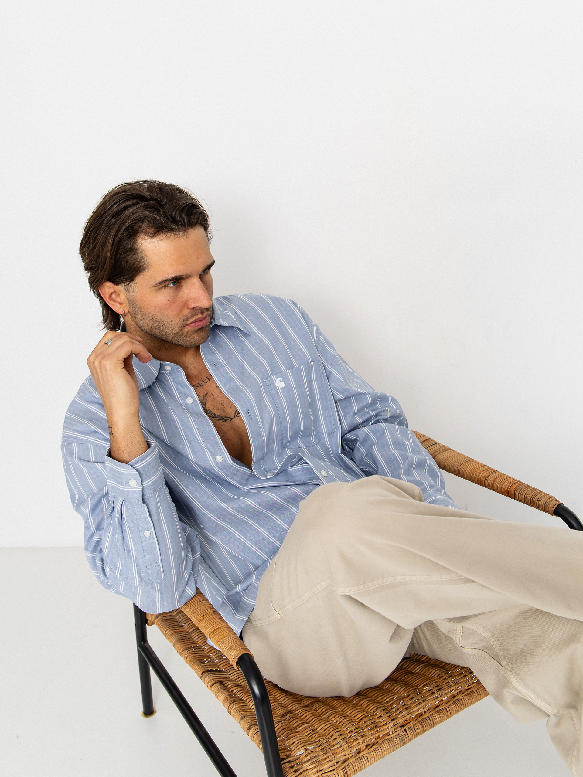 Сорочка Carhartt WIP Beale (beale stripe/gentle blue/white)