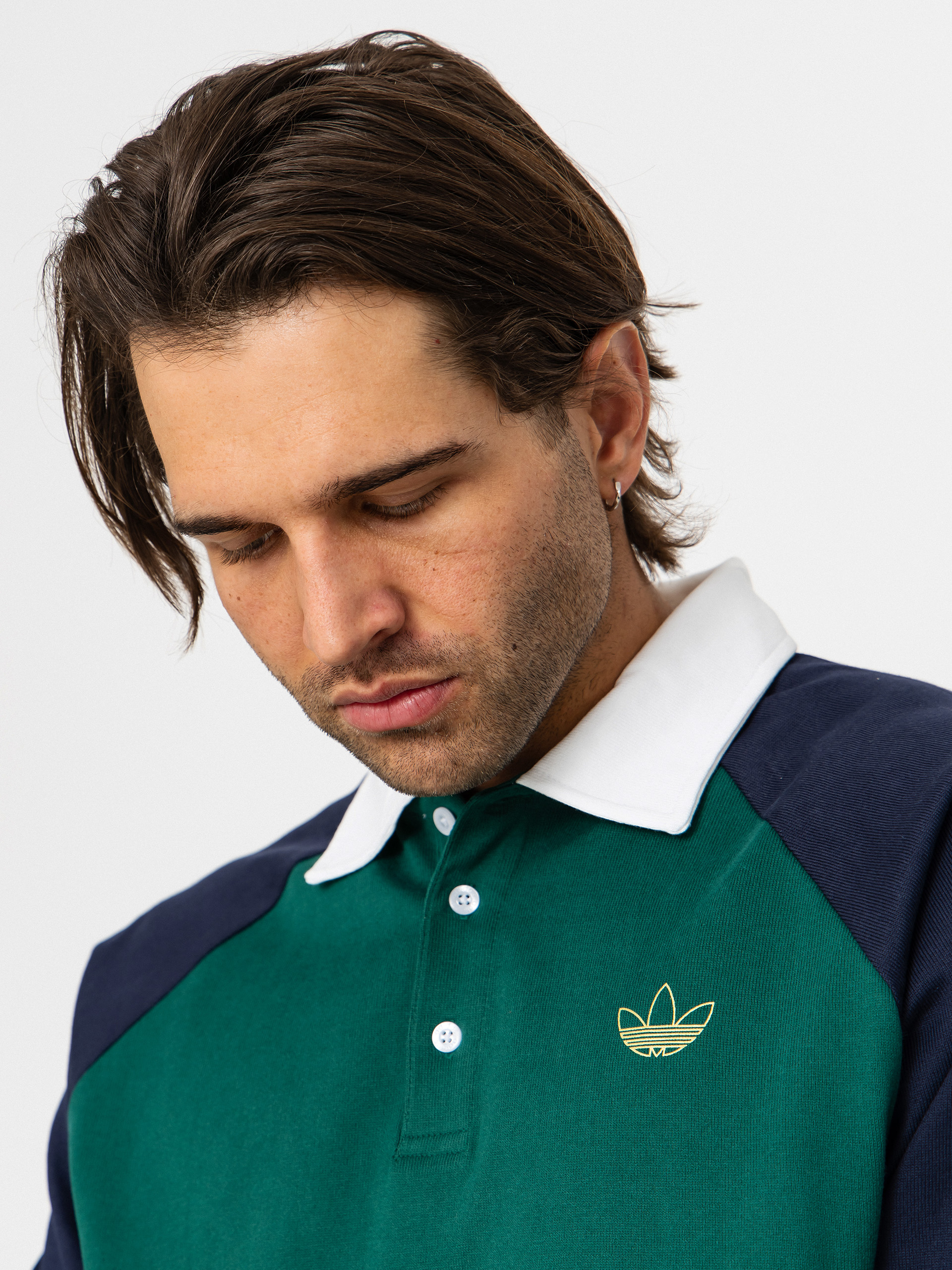 Лонгслів adidas Tyshawn Rugby (cgreen/legink)