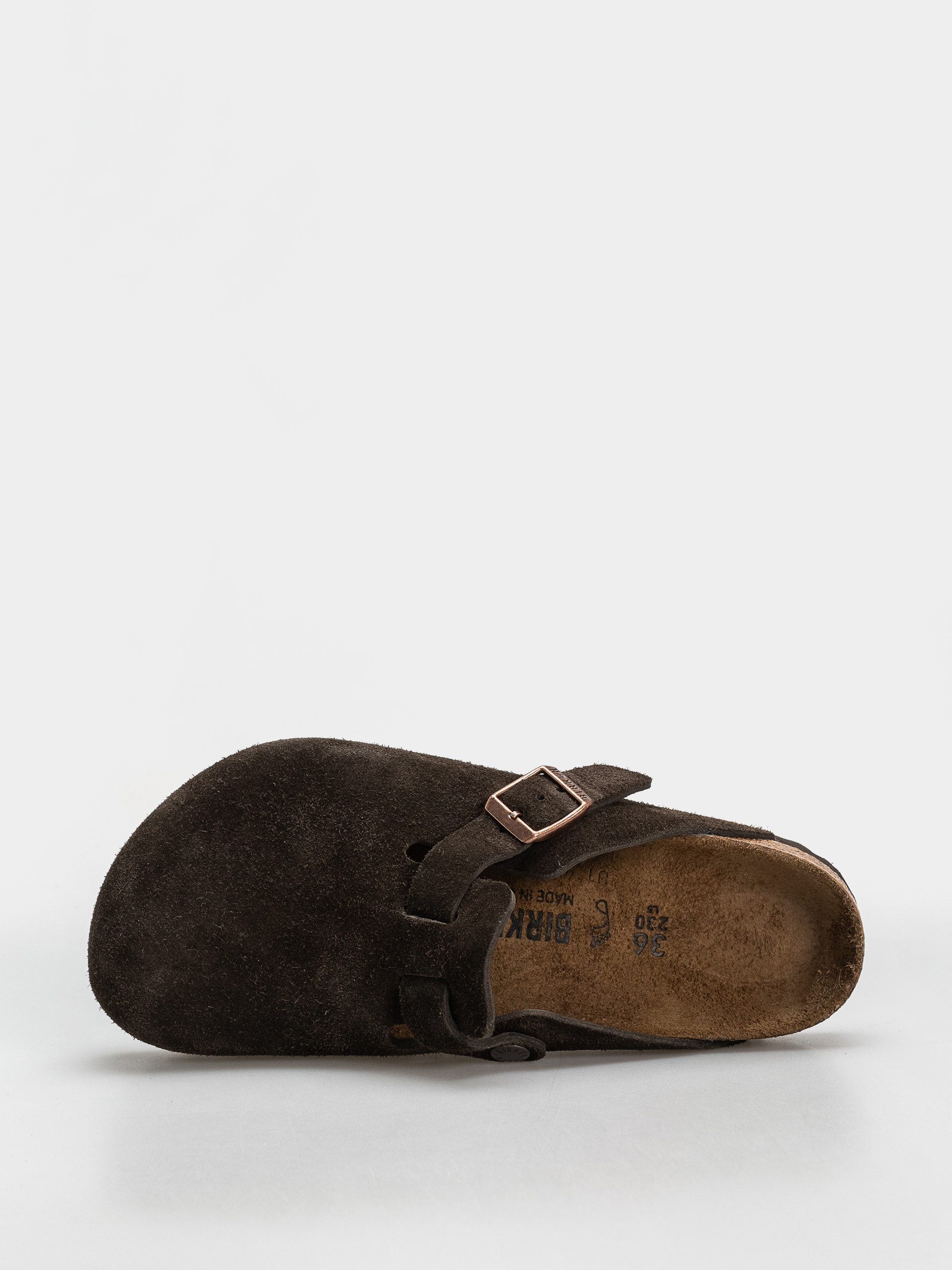 Шльопанці Birkenstock Boston Suede Leather Regular (mocca)