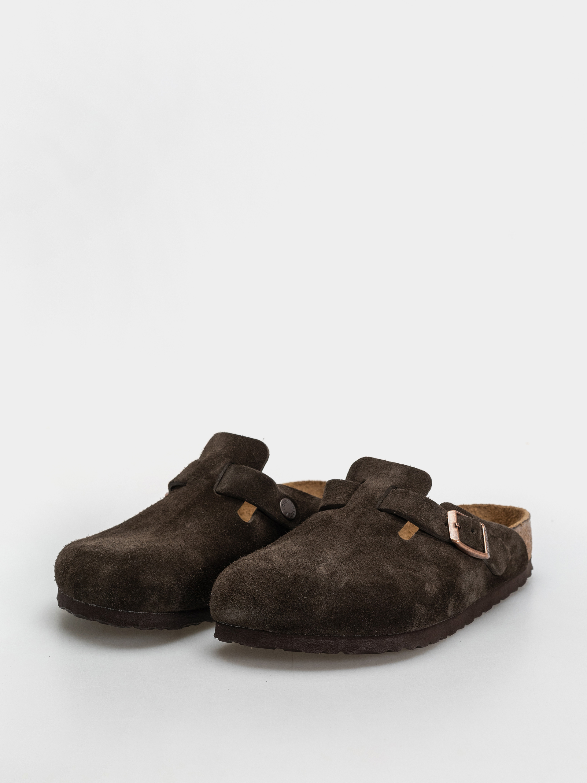 Шльопанці Birkenstock Boston Suede Leather Regular (mocca)