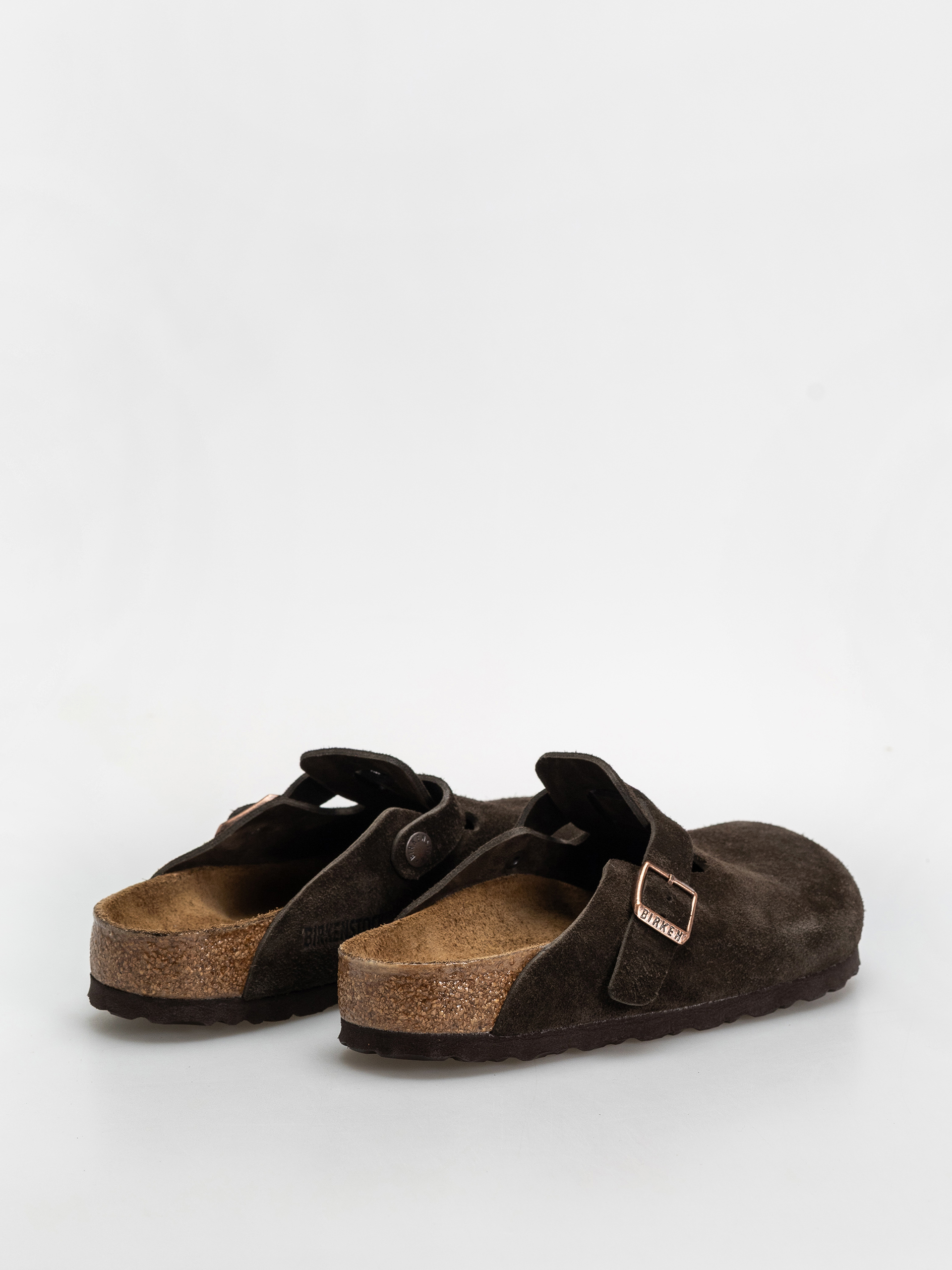 Шльопанці Birkenstock Boston Suede Leather Regular (mocca)