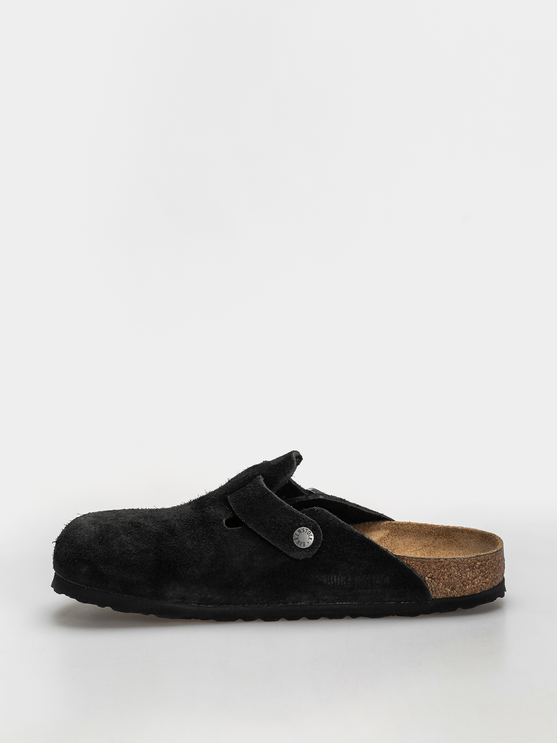 Шльопанці Birkenstock Boston Suede Leather Narrow (black)