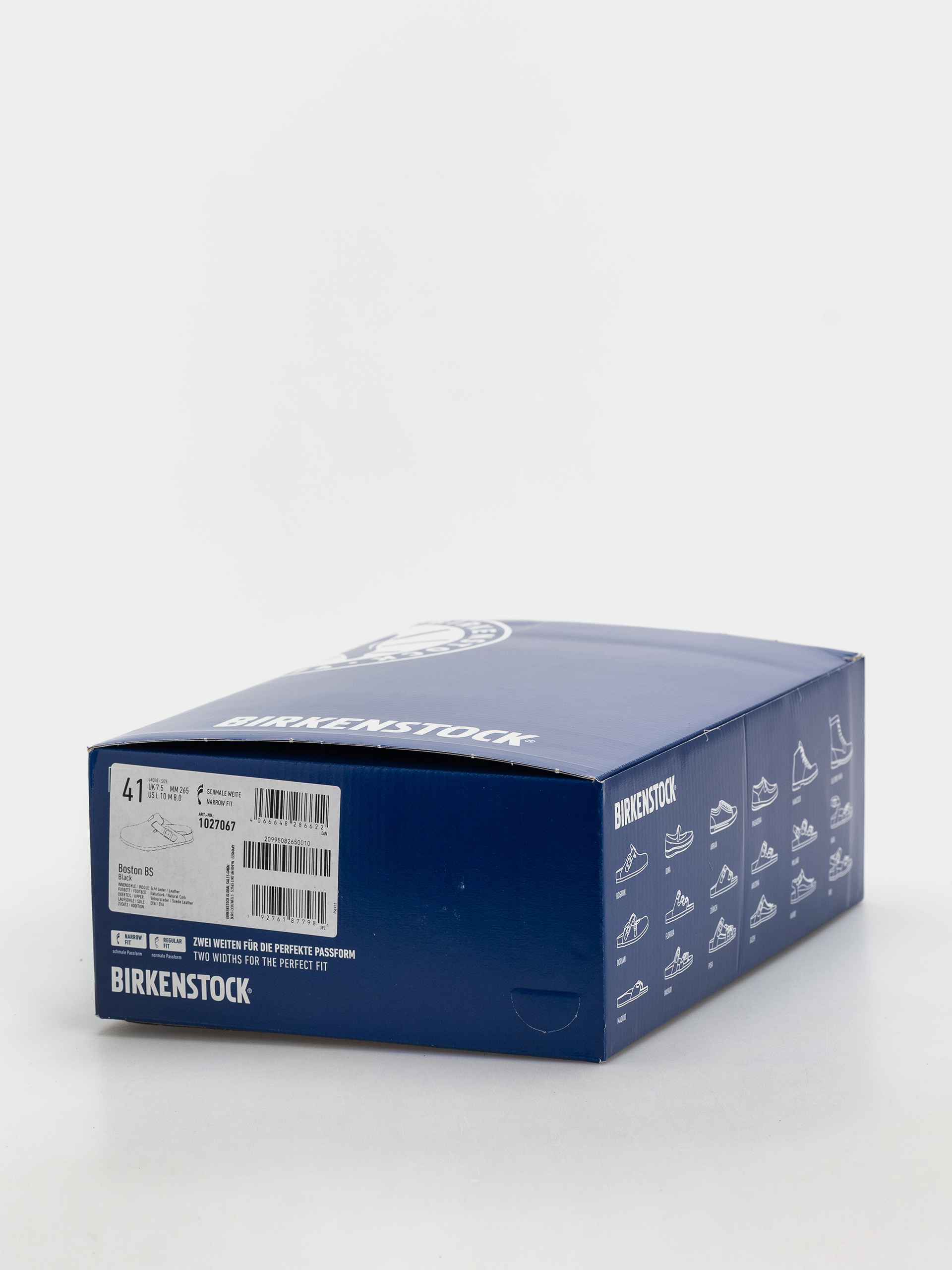 Шльопанці Birkenstock Boston Suede Leather Narrow (black)