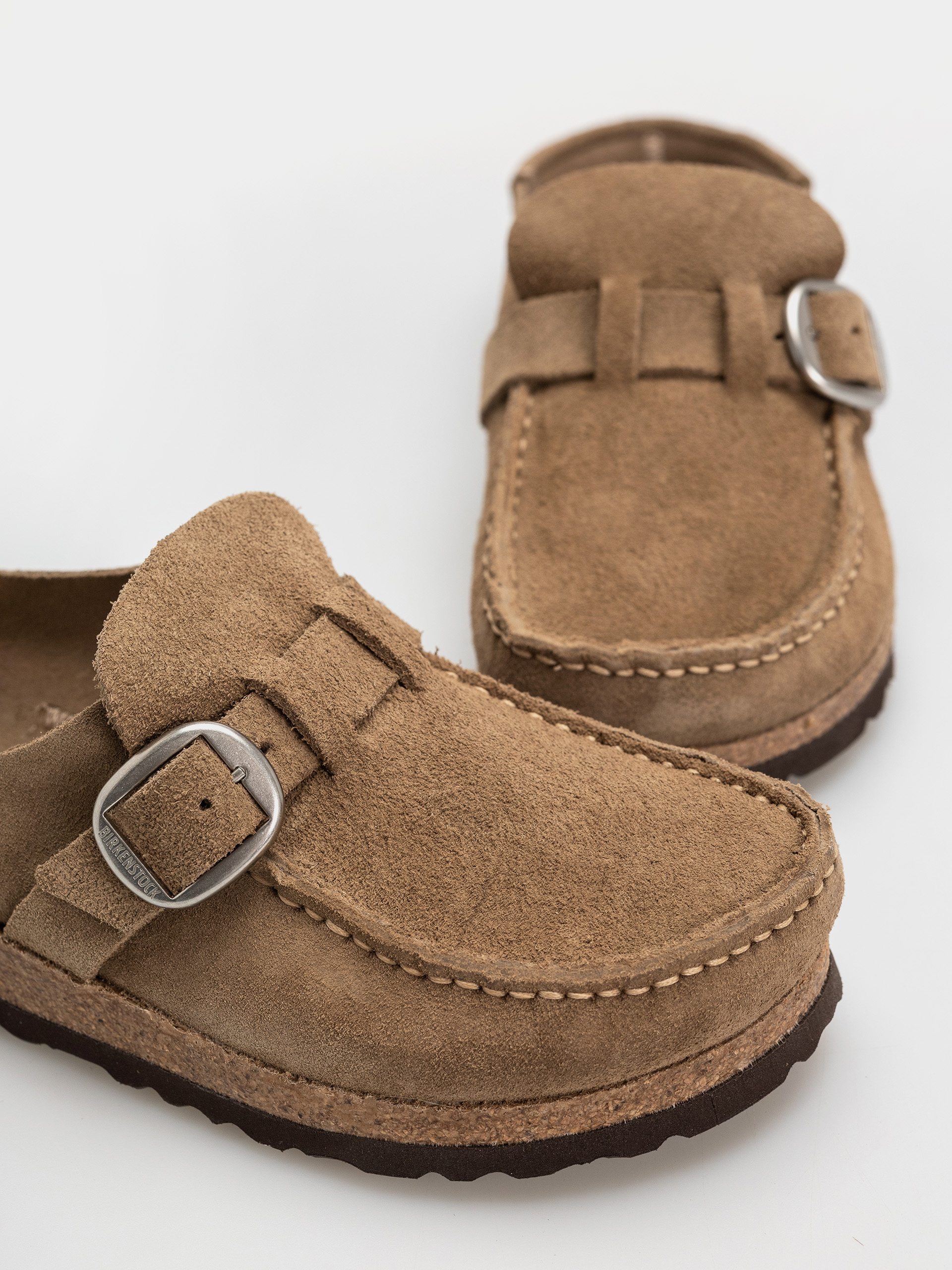 Шльопанці Birkenstock Buckley Suede Leather Narrow Wmn (gray taupe)