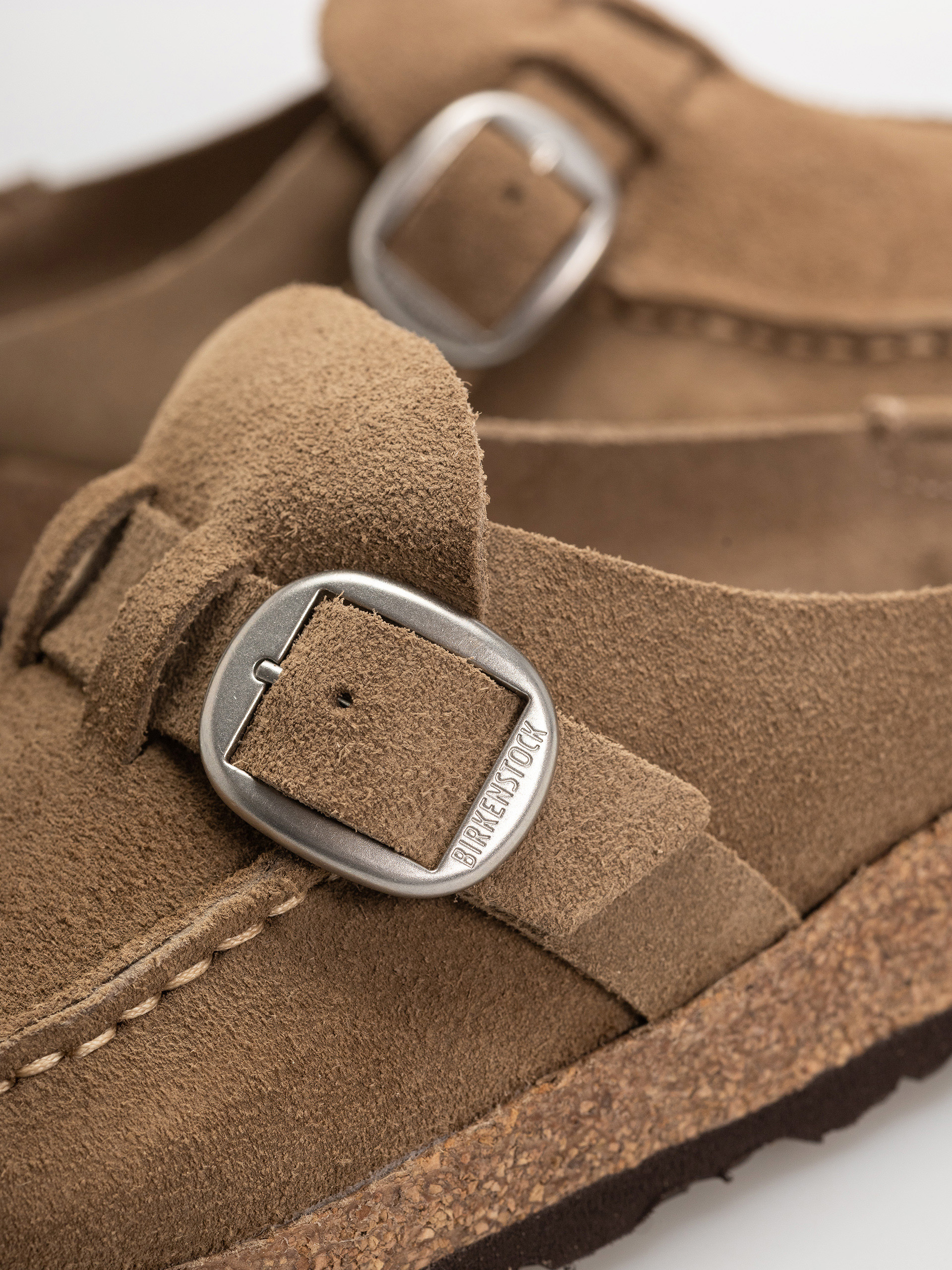 Шльопанці Birkenstock Buckley Suede Leather Narrow Wmn (gray taupe)