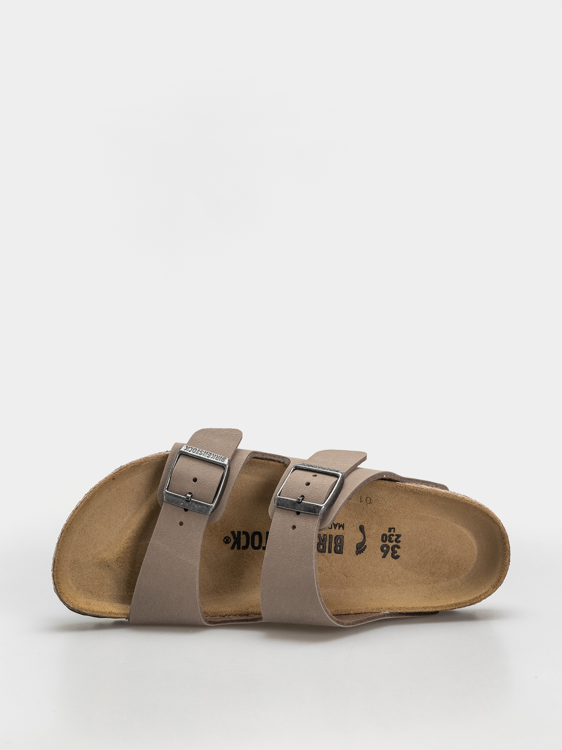 Шльопанці Birkenstock Arizona Birkibuc Narrow (gray taupe)