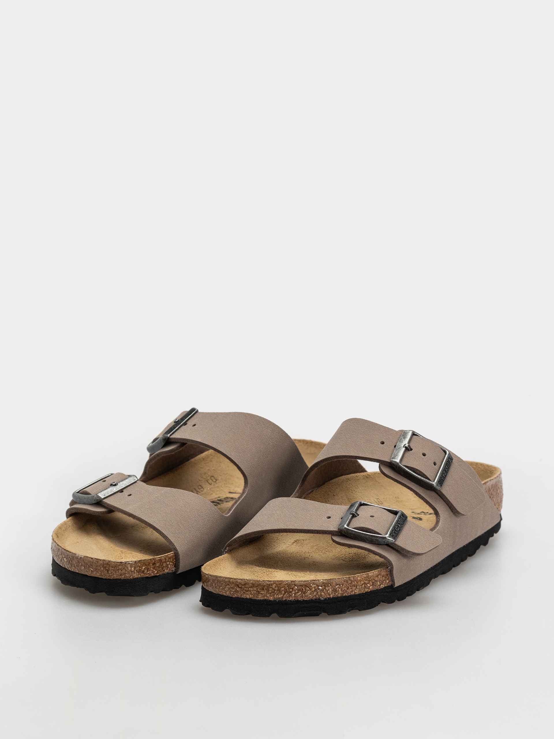 Шльопанці Birkenstock Arizona Birkibuc Narrow (gray taupe)
