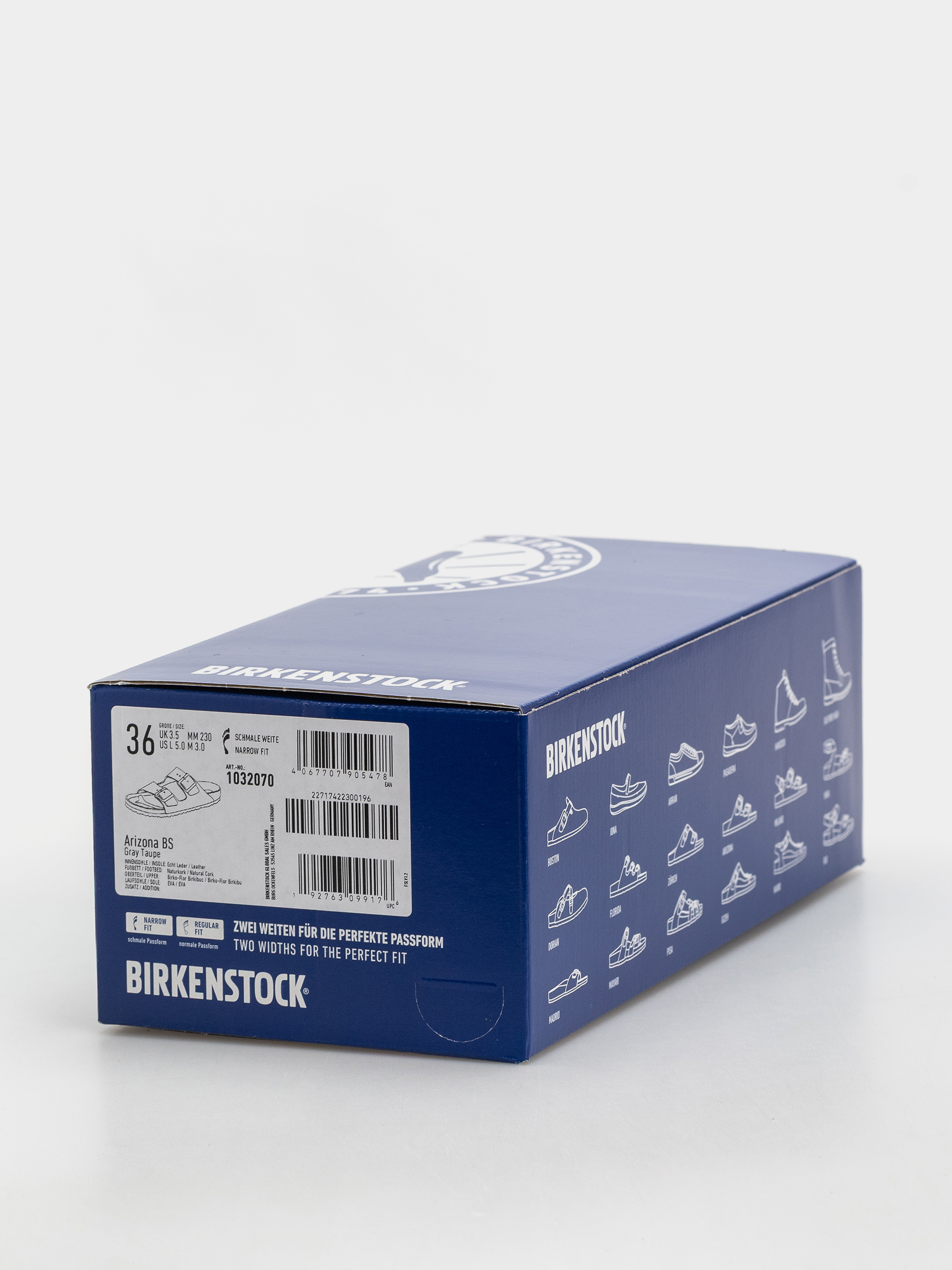 Шльопанці Birkenstock Arizona Birkibuc Narrow (gray taupe)