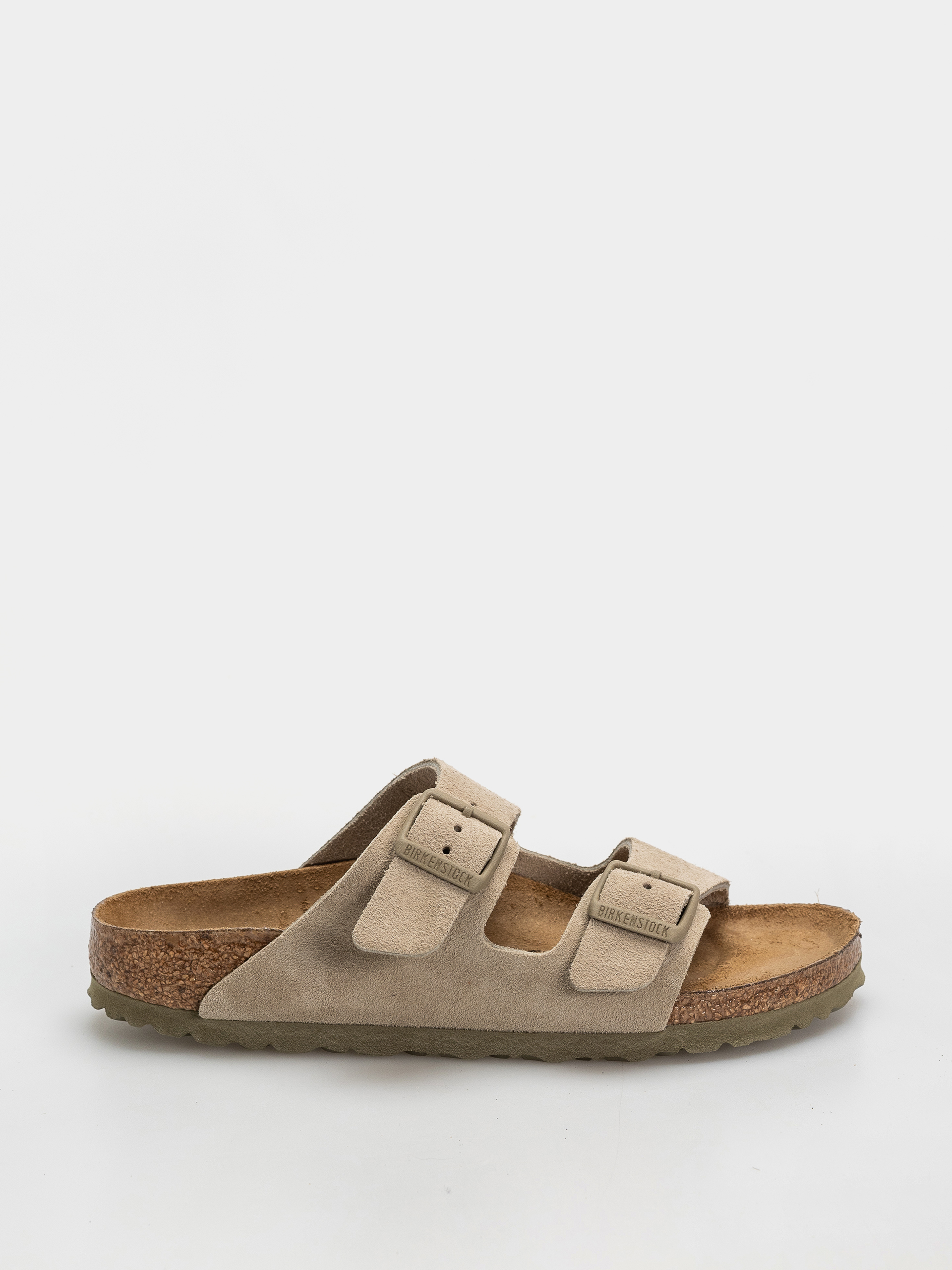 Шльопанці Birkenstock Arizona Suede Leather Regular - коричневий