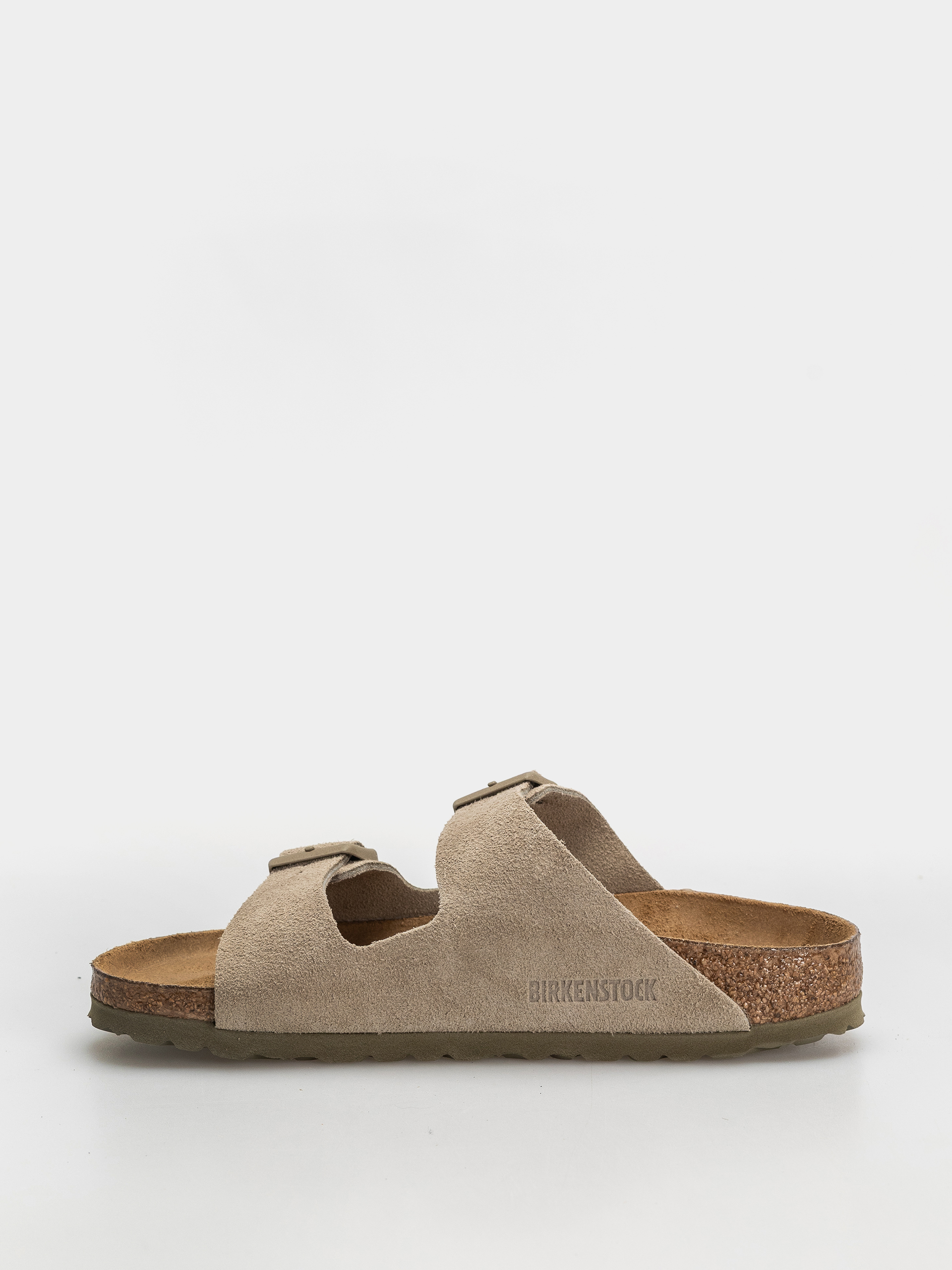Шльопанці Birkenstock Arizona Suede Leather Narrow (faded khaki)