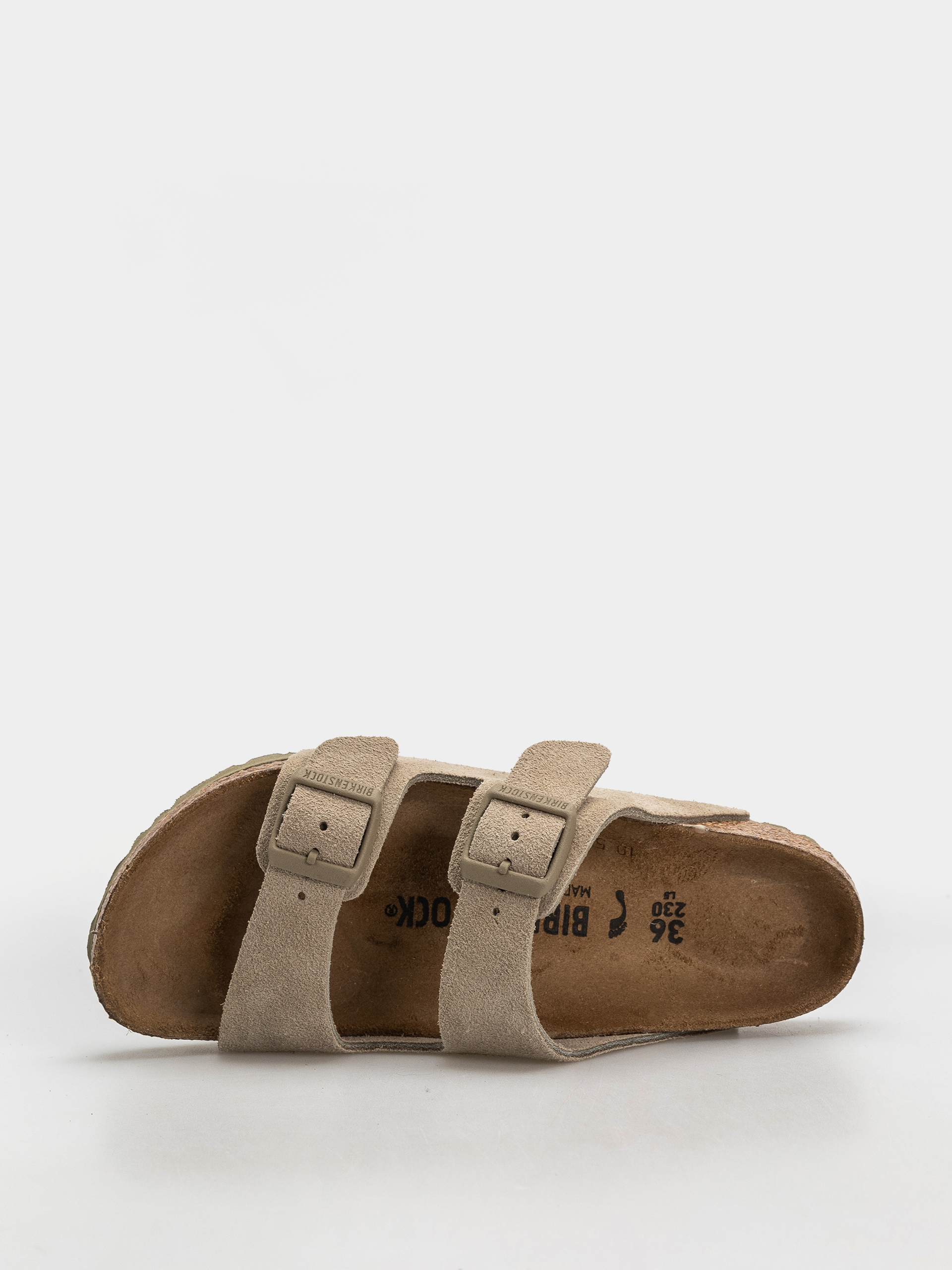 Шльопанці Birkenstock Arizona Suede Leather Narrow (faded khaki)