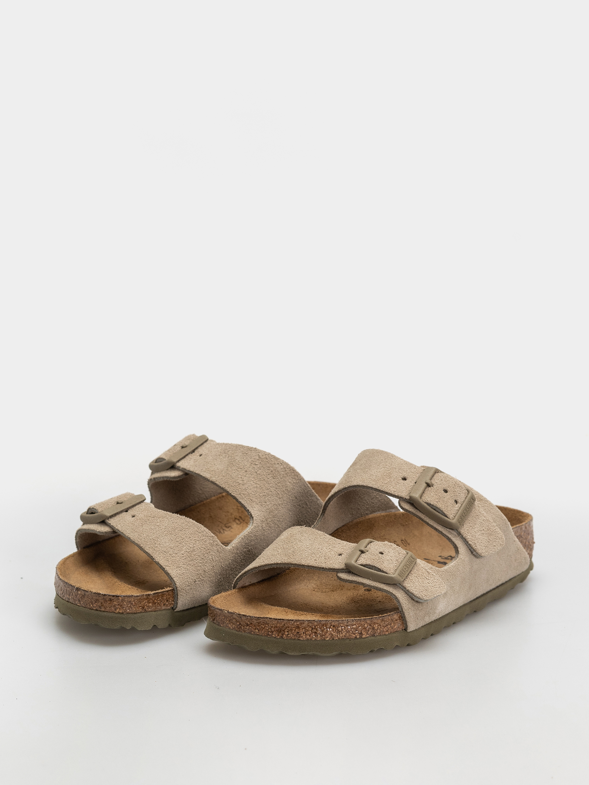 Шльопанці Birkenstock Arizona Suede Leather Narrow (faded khaki)