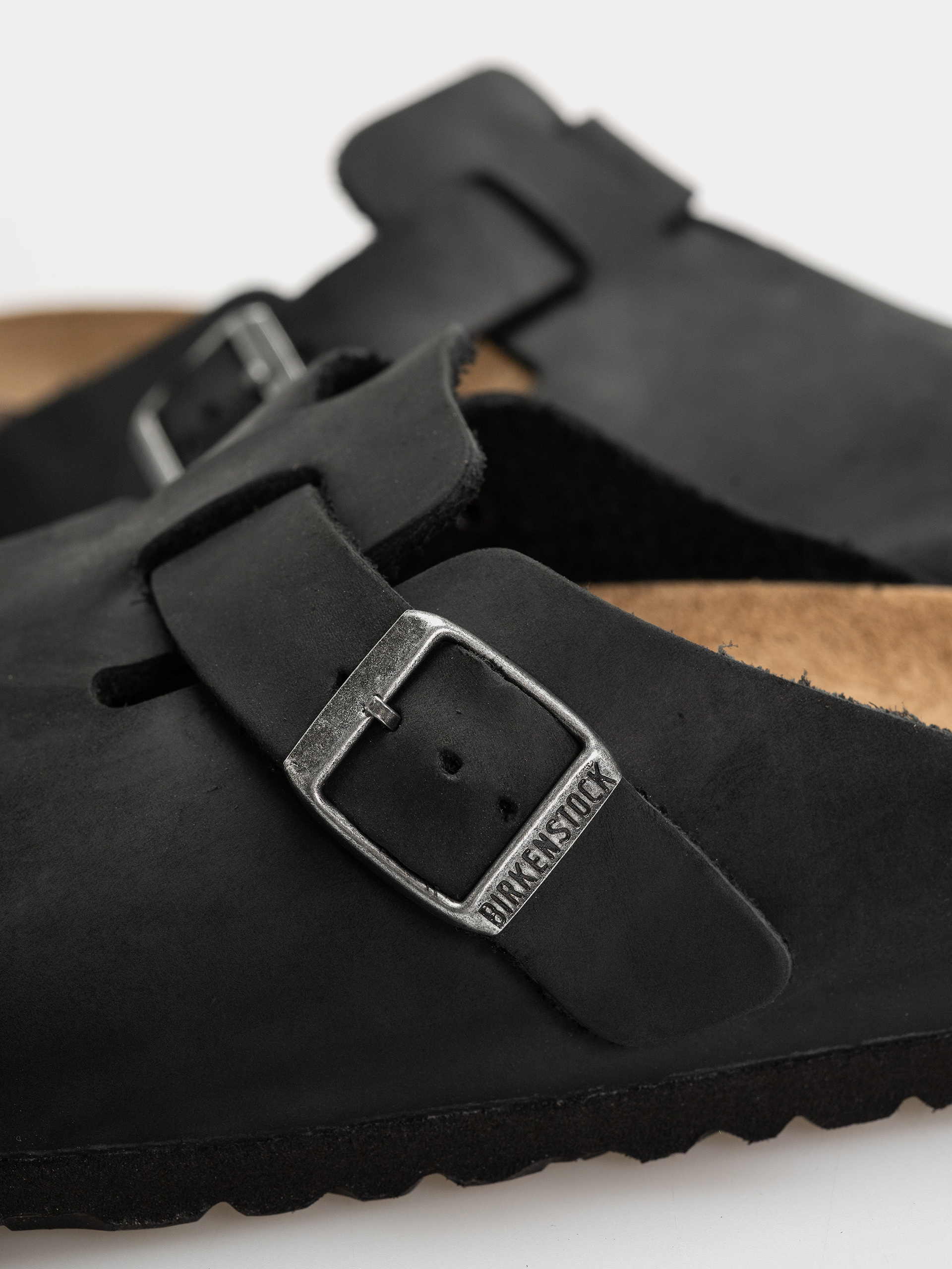 Шльопанці Birkenstock Boston Oiled Leather Regular (black)