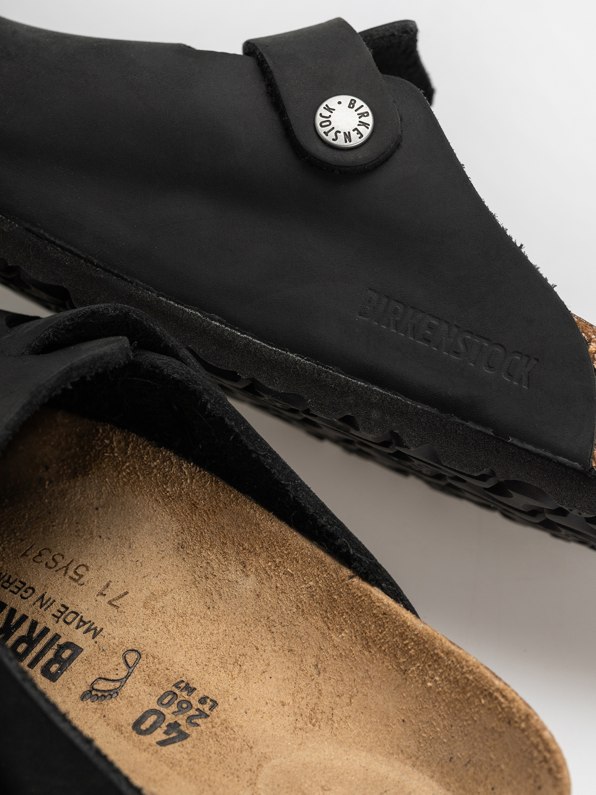 Шльопанці Birkenstock Boston Oiled Leather Regular (black)