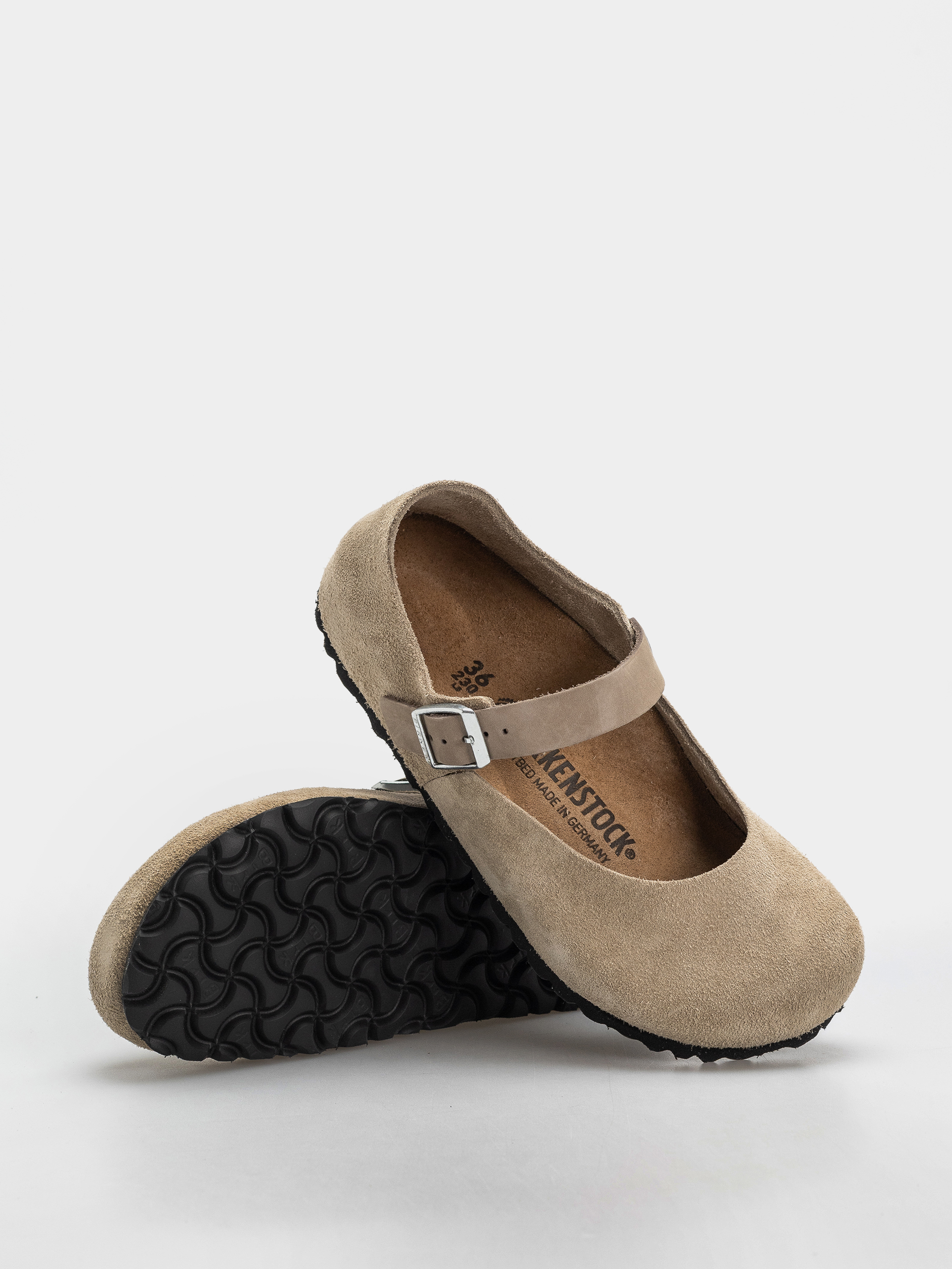 Шльопанці Birkenstock Mantova Suede Leather Narrow Wmn (taupe)