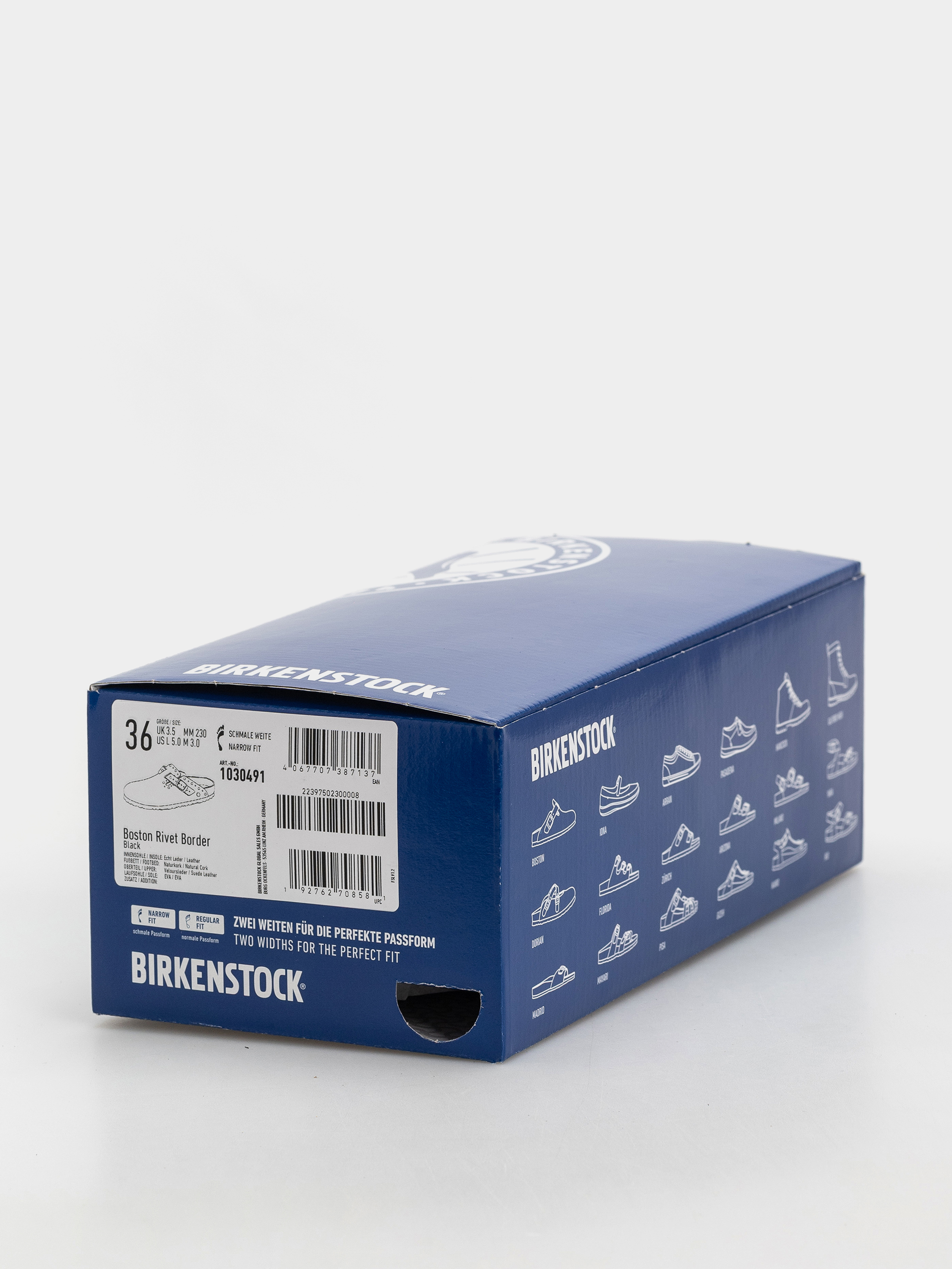 Шльопанці Birkenstock Boston Rivets Suede Leather Narrow Wmn (black)