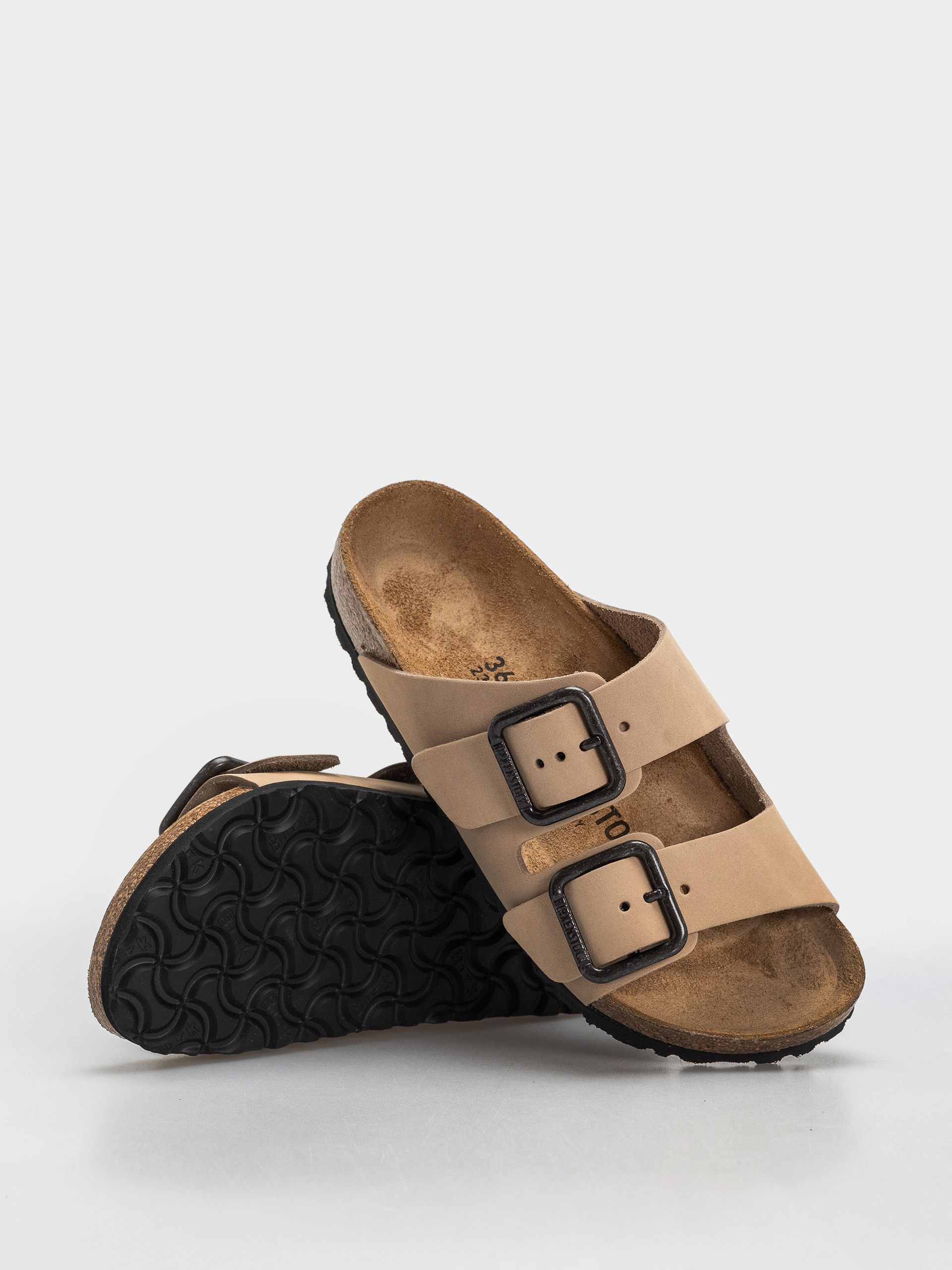 Шльопанці Birkenstock Arizona Wire Buckle Nubuck Leather Narrow (sandcastle)