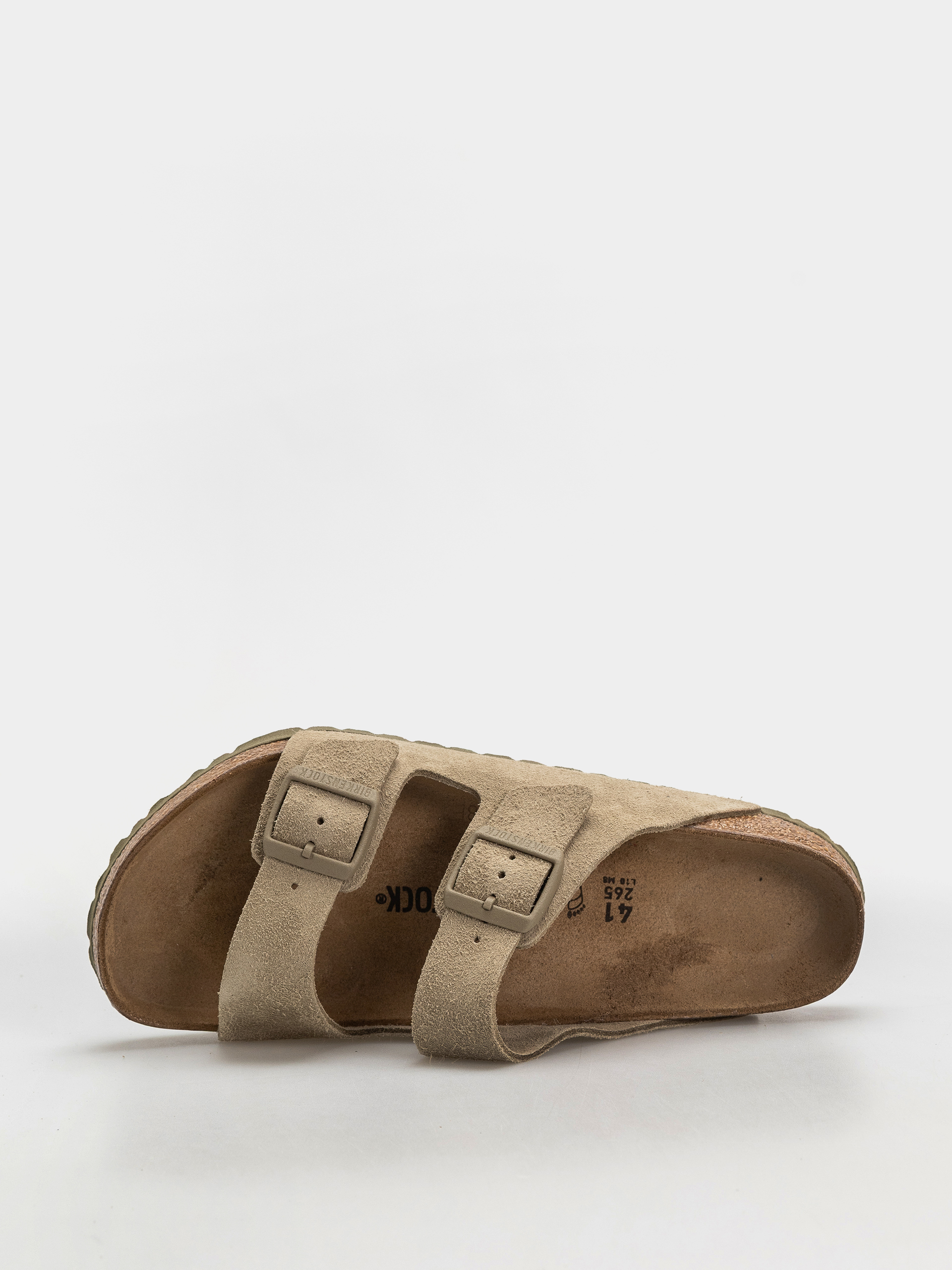 Шльопанці Birkenstock Arizona Suede Leather Regular (faded khaki)